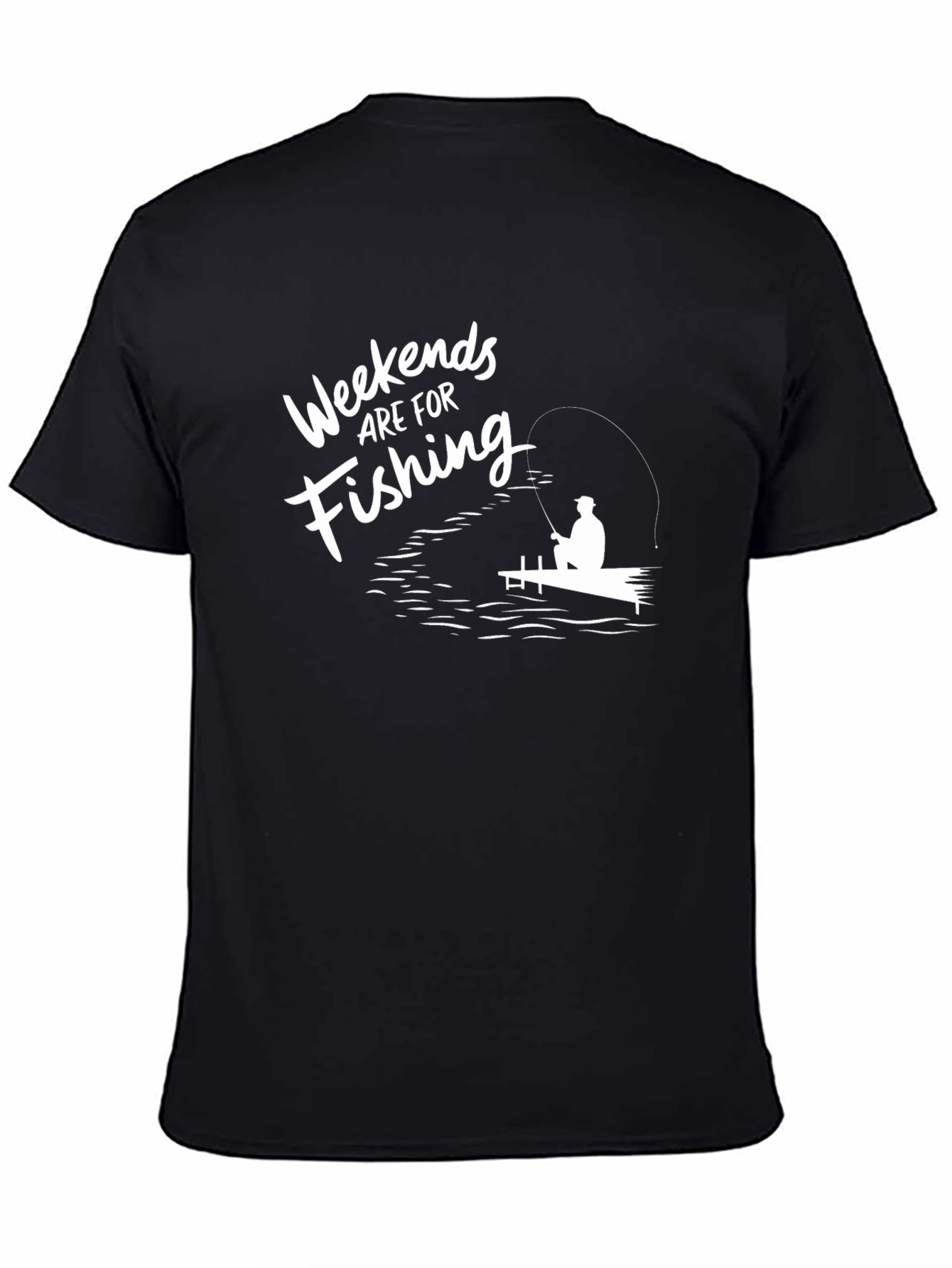 Weekends Are For Fishing T-Shirt - Black