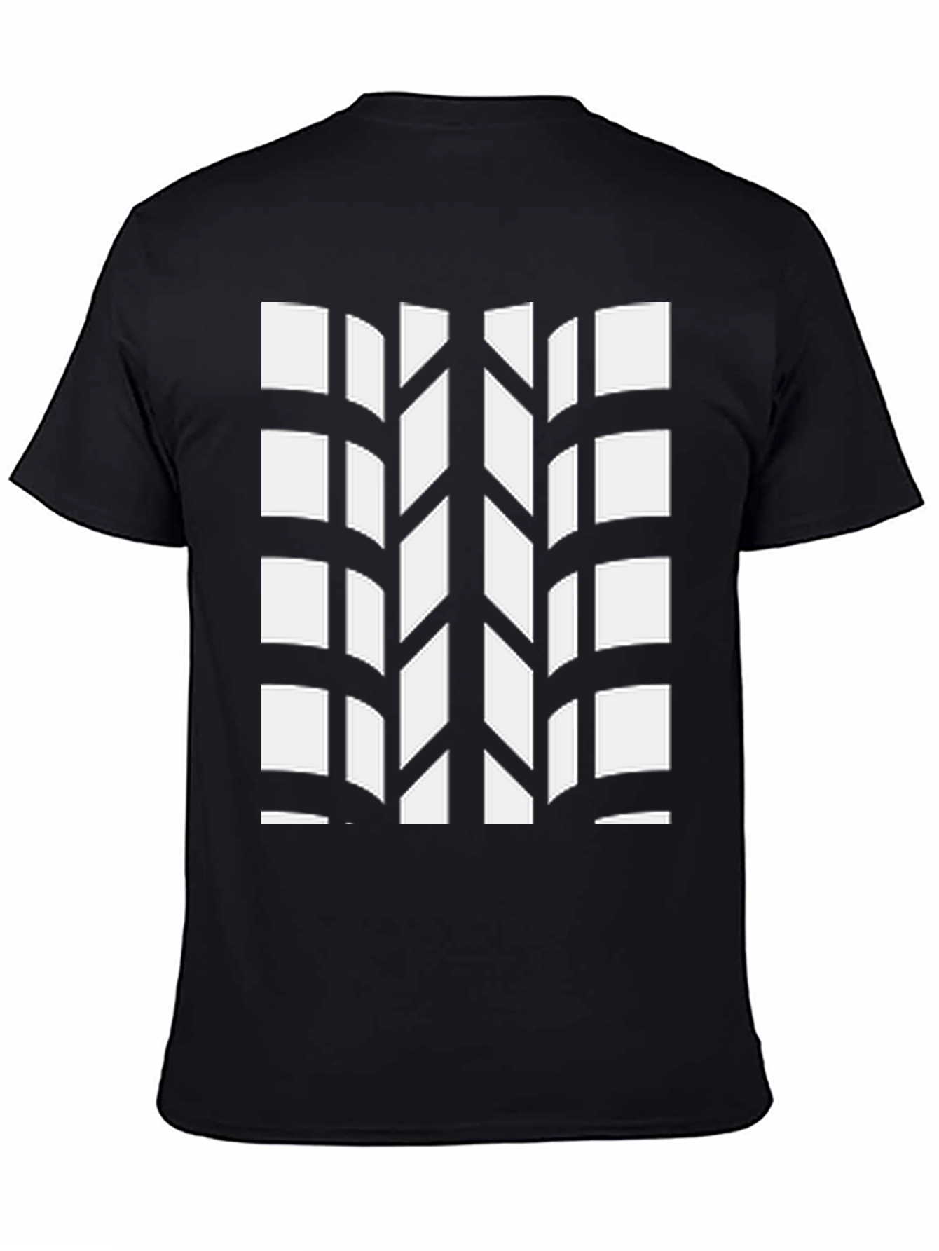 Tire Tread Pattern Black T-Shirt