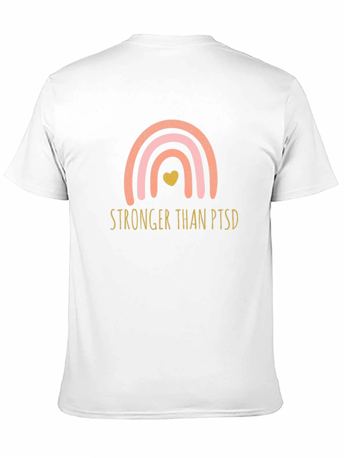 Stronger Than PTSD Rainbow Graphic T-Shirt