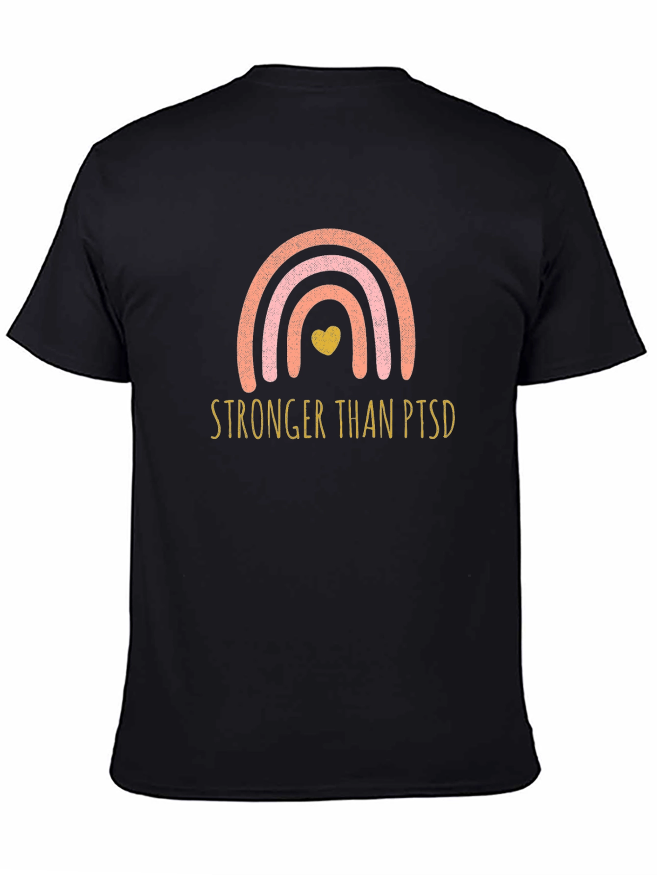 Stronger Than PTSD Rainbow Graphic T-Shirt