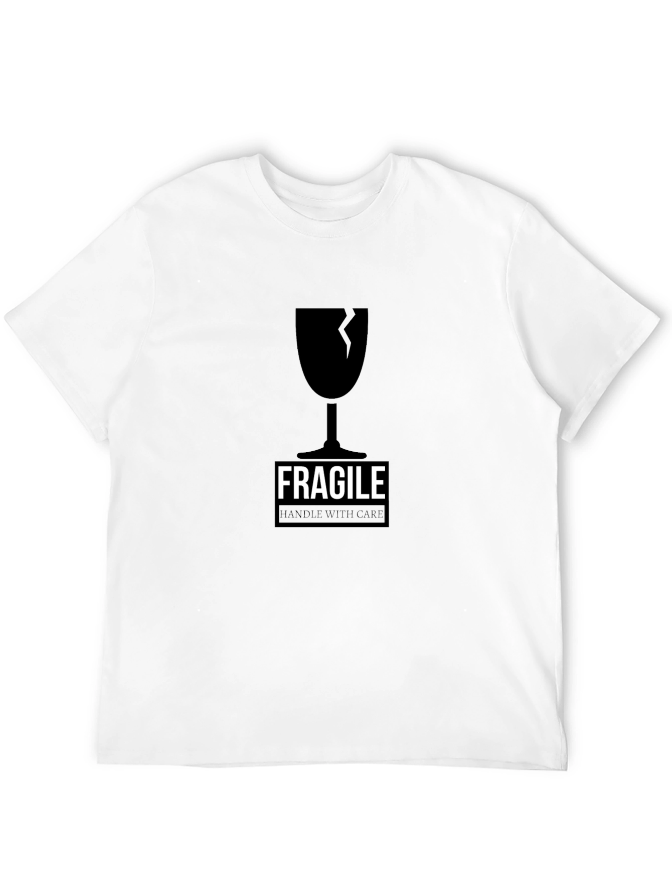 Fragile Handle With Care Graphic Tee - Black