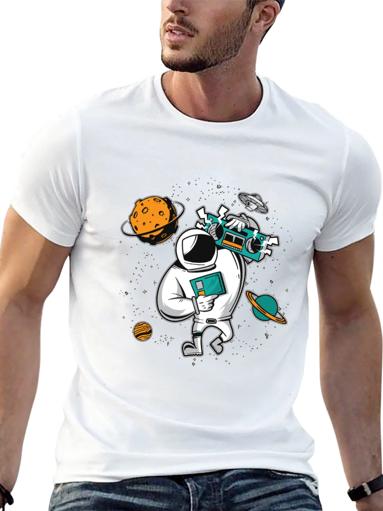 Astronaut Graphic Tee - Space Traveler T-Shirt