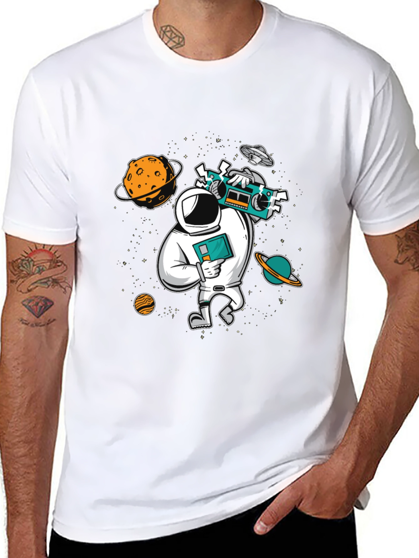 Astronaut Graphic Tee - Space Traveler T-Shirt