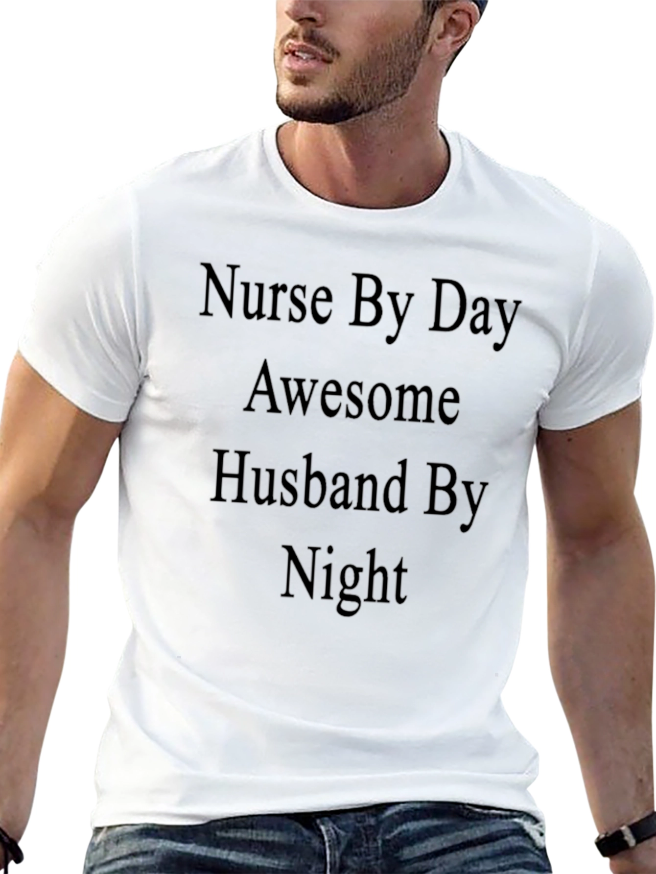 Nurse By Day Awesome Husband By Night T-Shirt