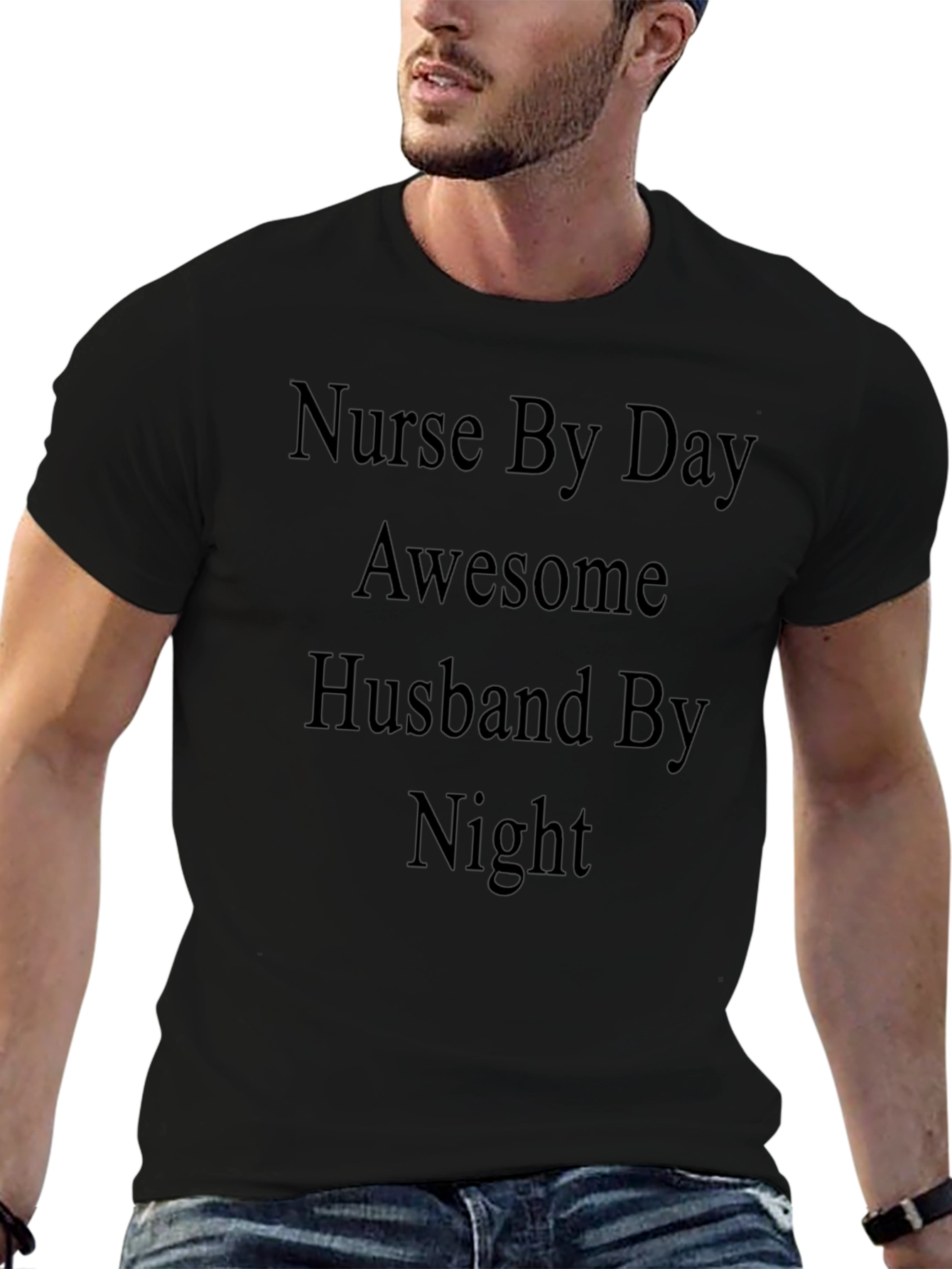 Nurse By Day Awesome Husband By Night T-Shirt