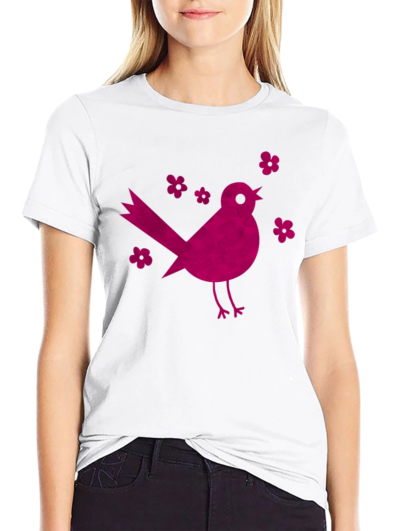 Bird & Flower Graphic Tee