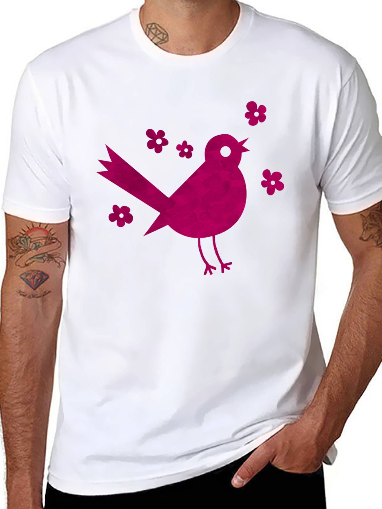 Bird & Flower Graphic Tee