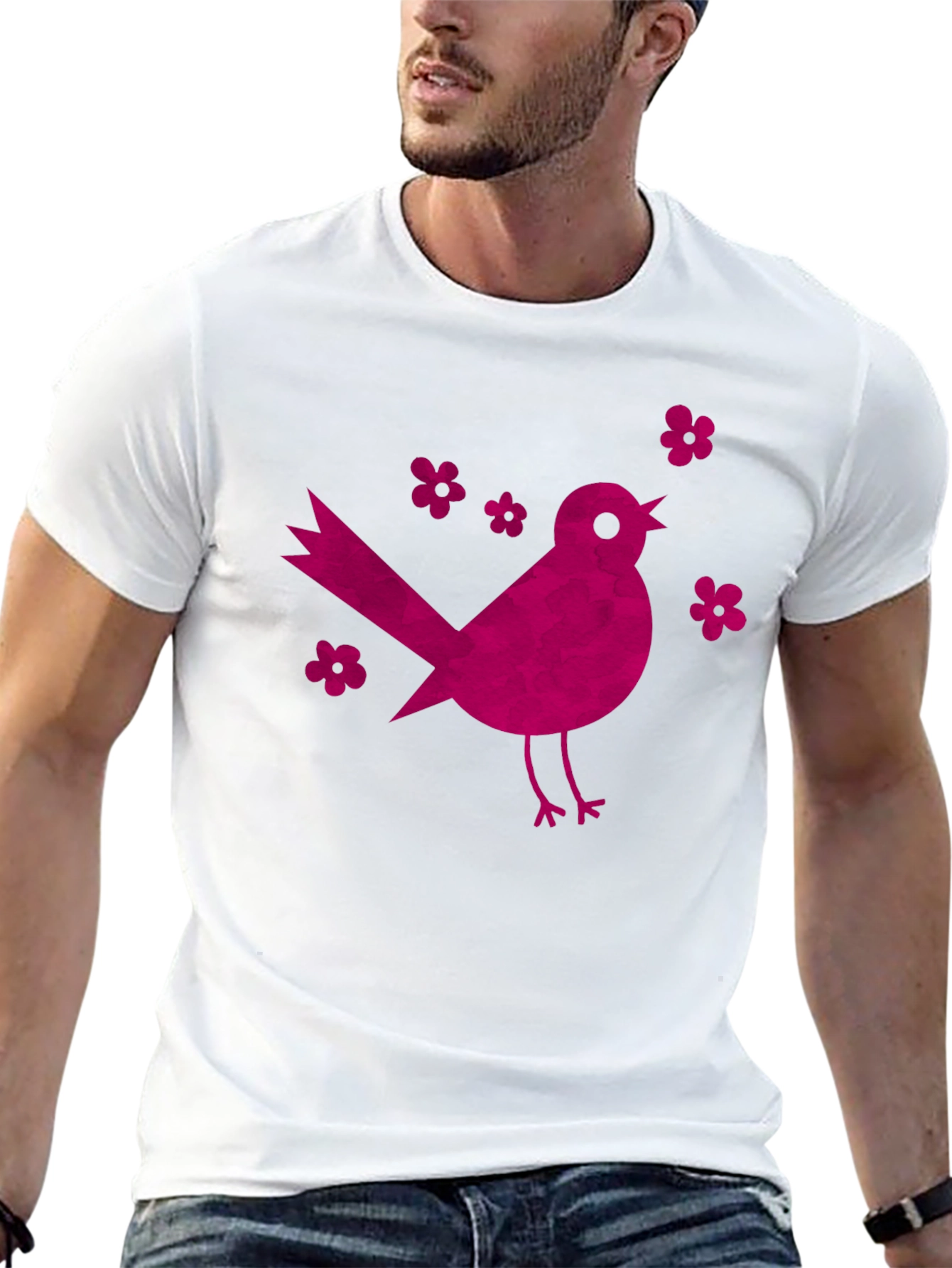 Bird & Flower Graphic Tee