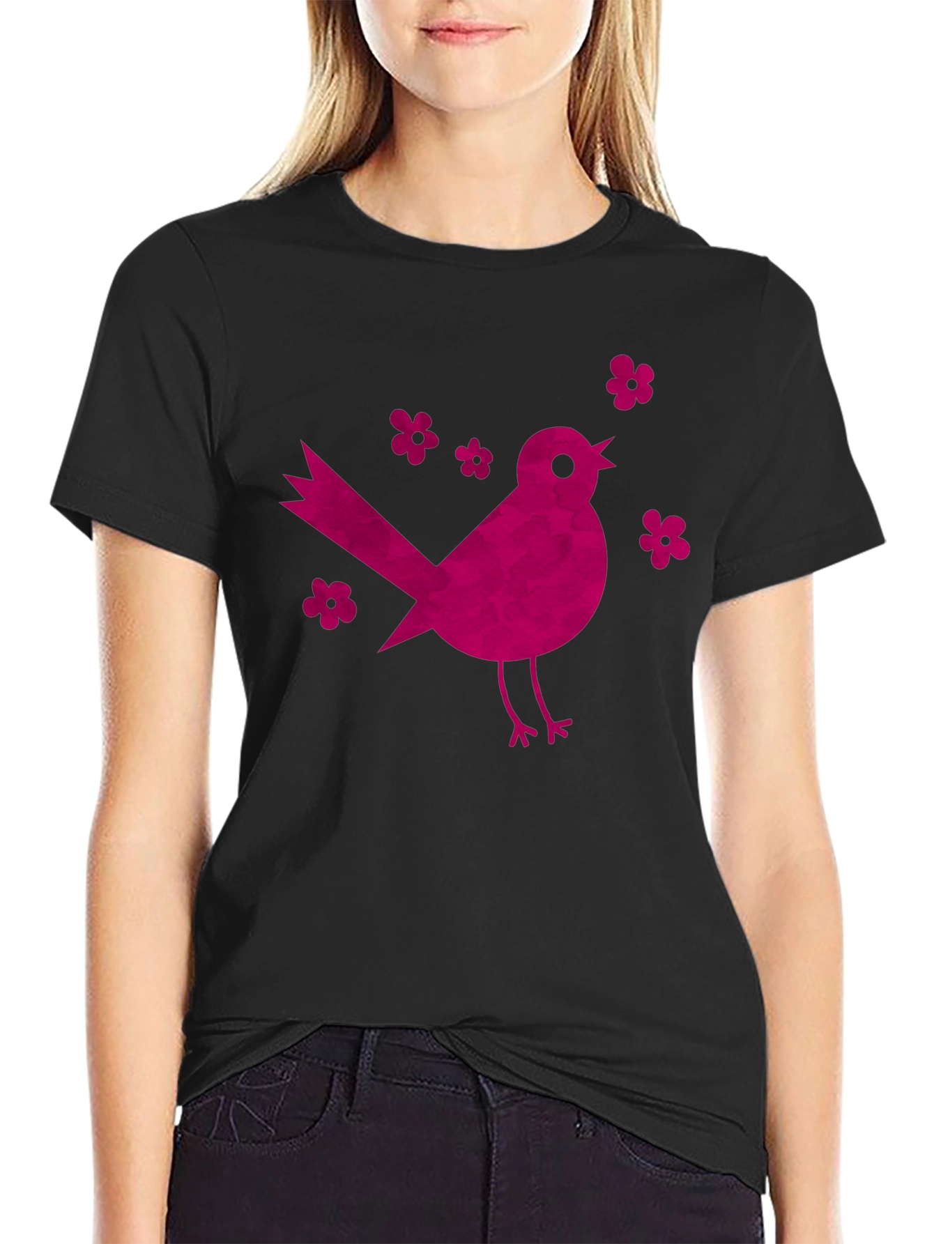 Bird & Flower Graphic Tee