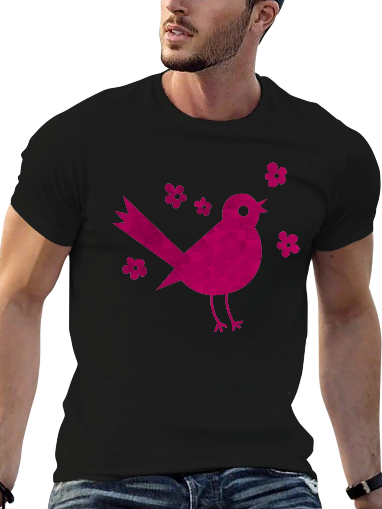 Bird & Flower Graphic Tee