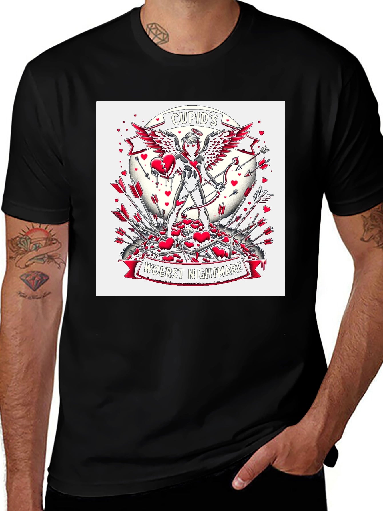 Cupids Nightmare Graphic Tee - Valentines Day Anti-Love