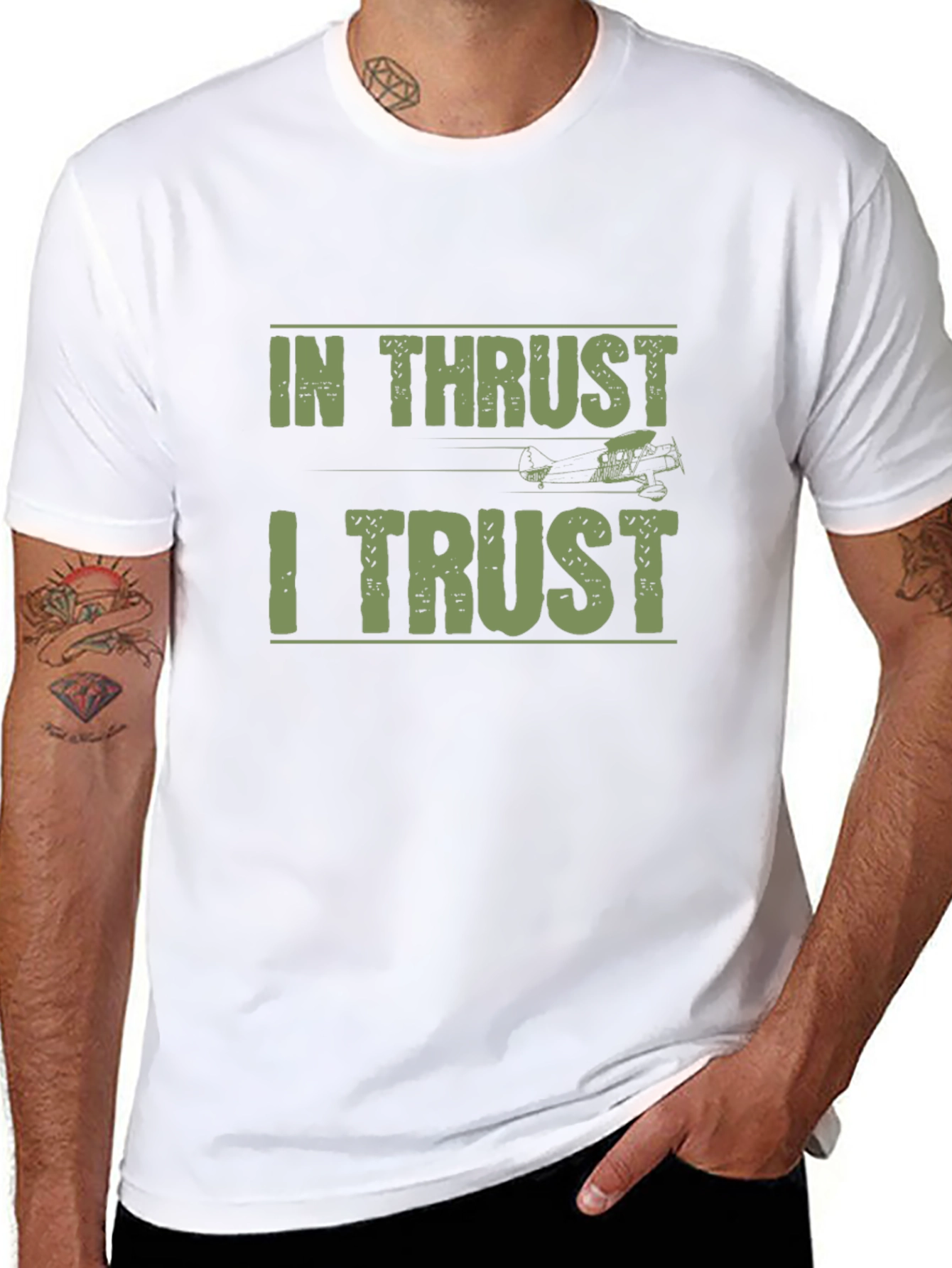 In Thrust I Trust T-Shirt | Airplane Aviation Tee