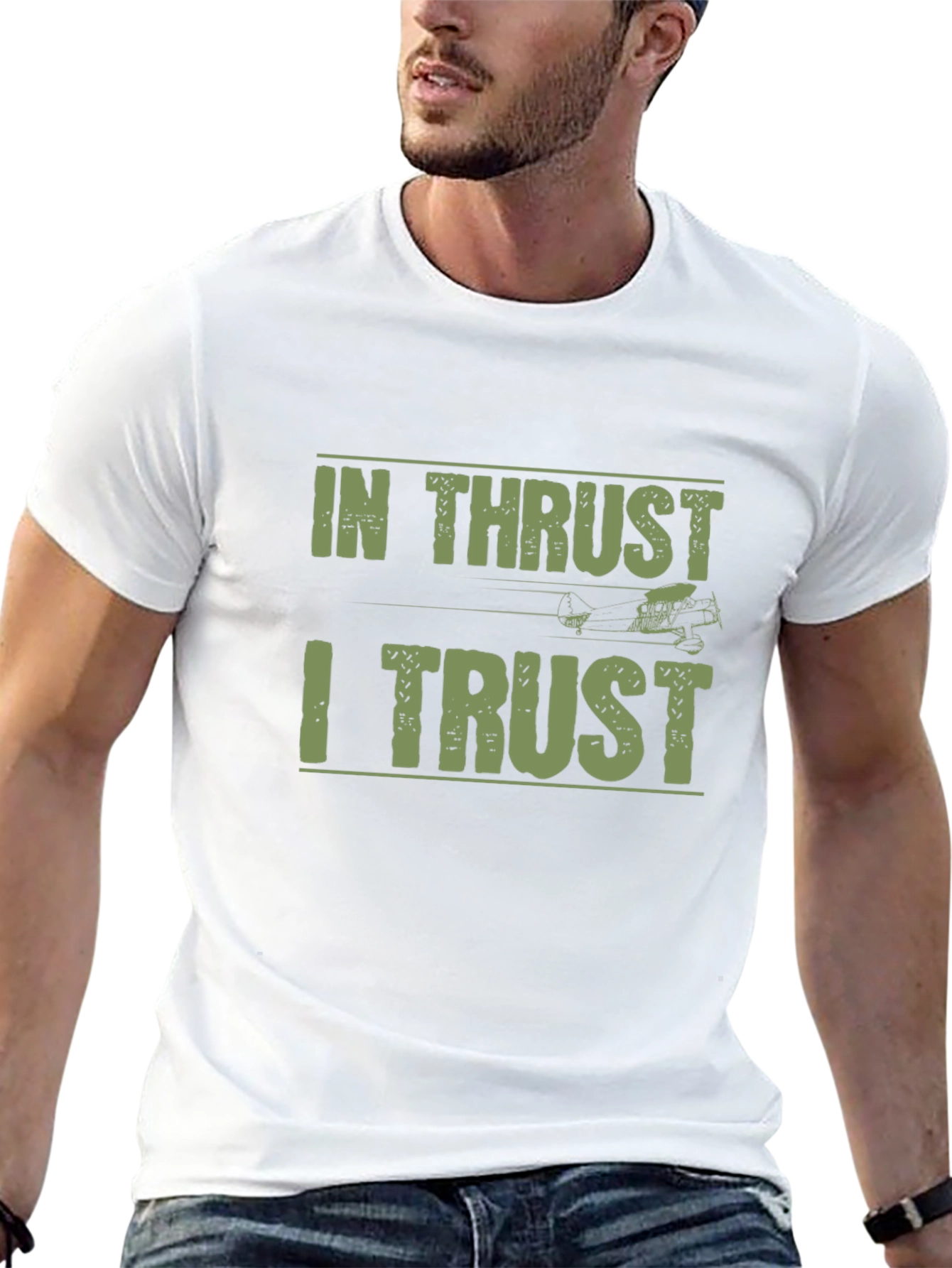 In Thrust I Trust T-Shirt | Airplane Aviation Tee