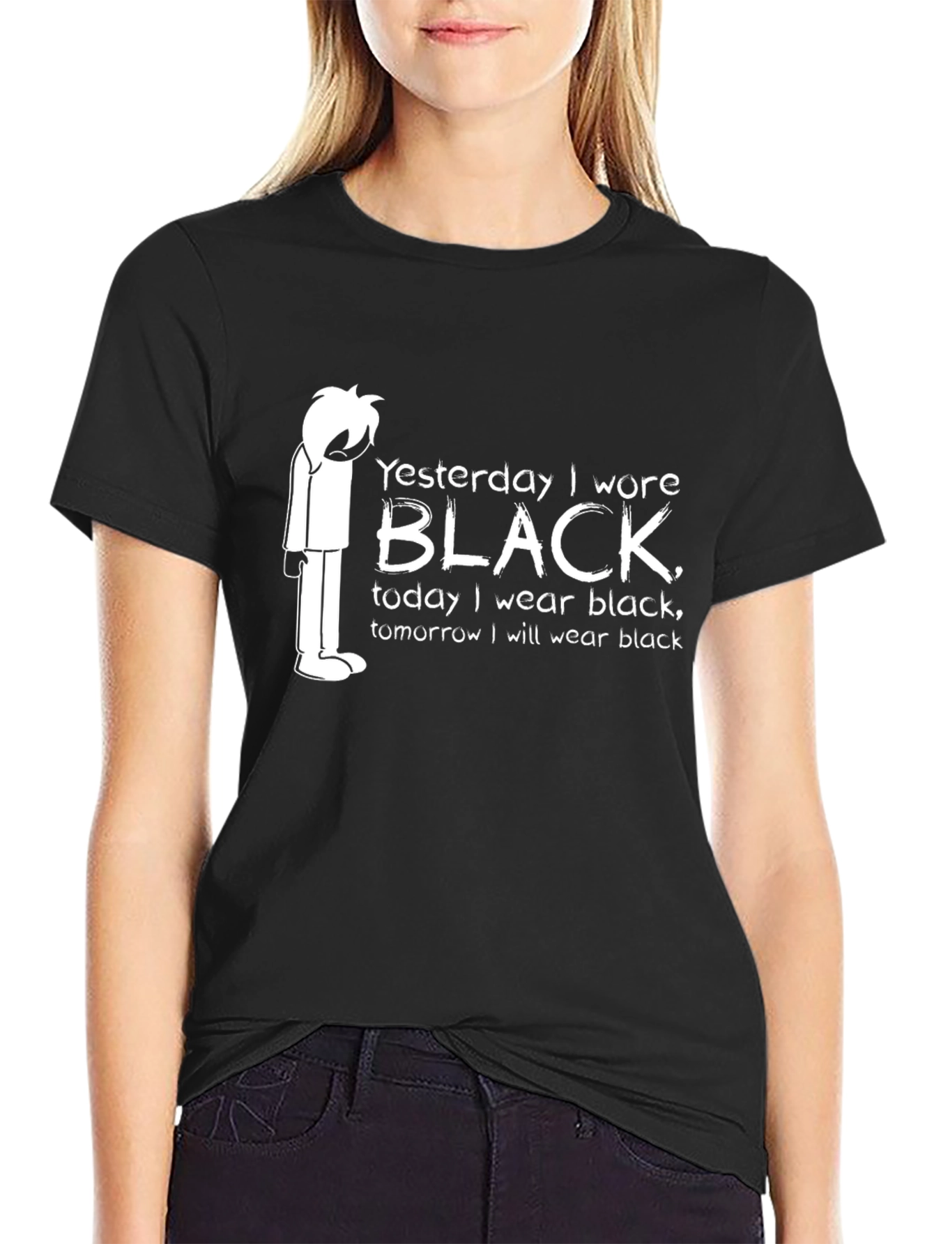 Yesterday Black T-Shirt - Goth Emo Clothing
