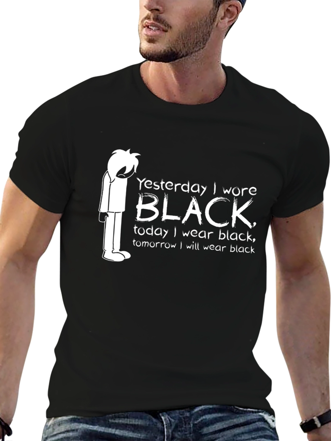 Yesterday Black T-Shirt - Goth Emo Clothing