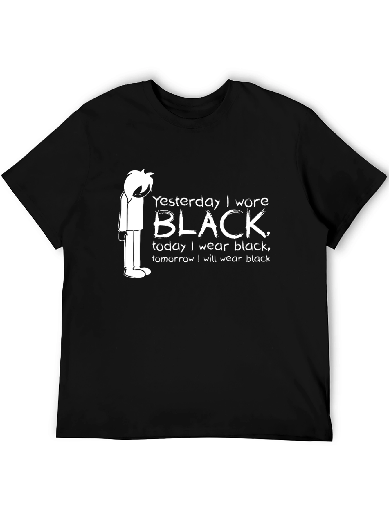 Yesterday Black T-Shirt - Goth Emo Clothing