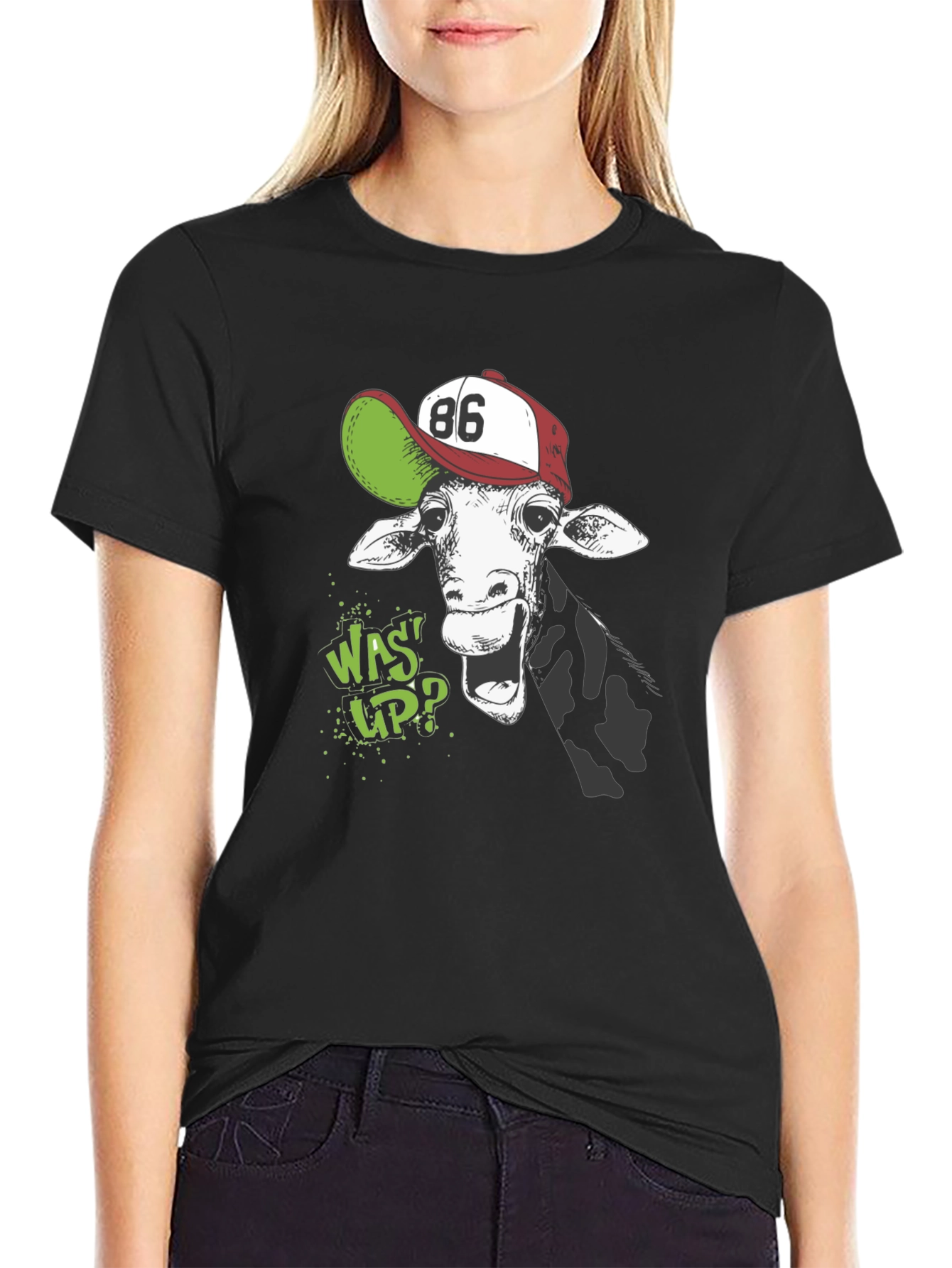 Giraffe Wassup Graphic T-Shirt