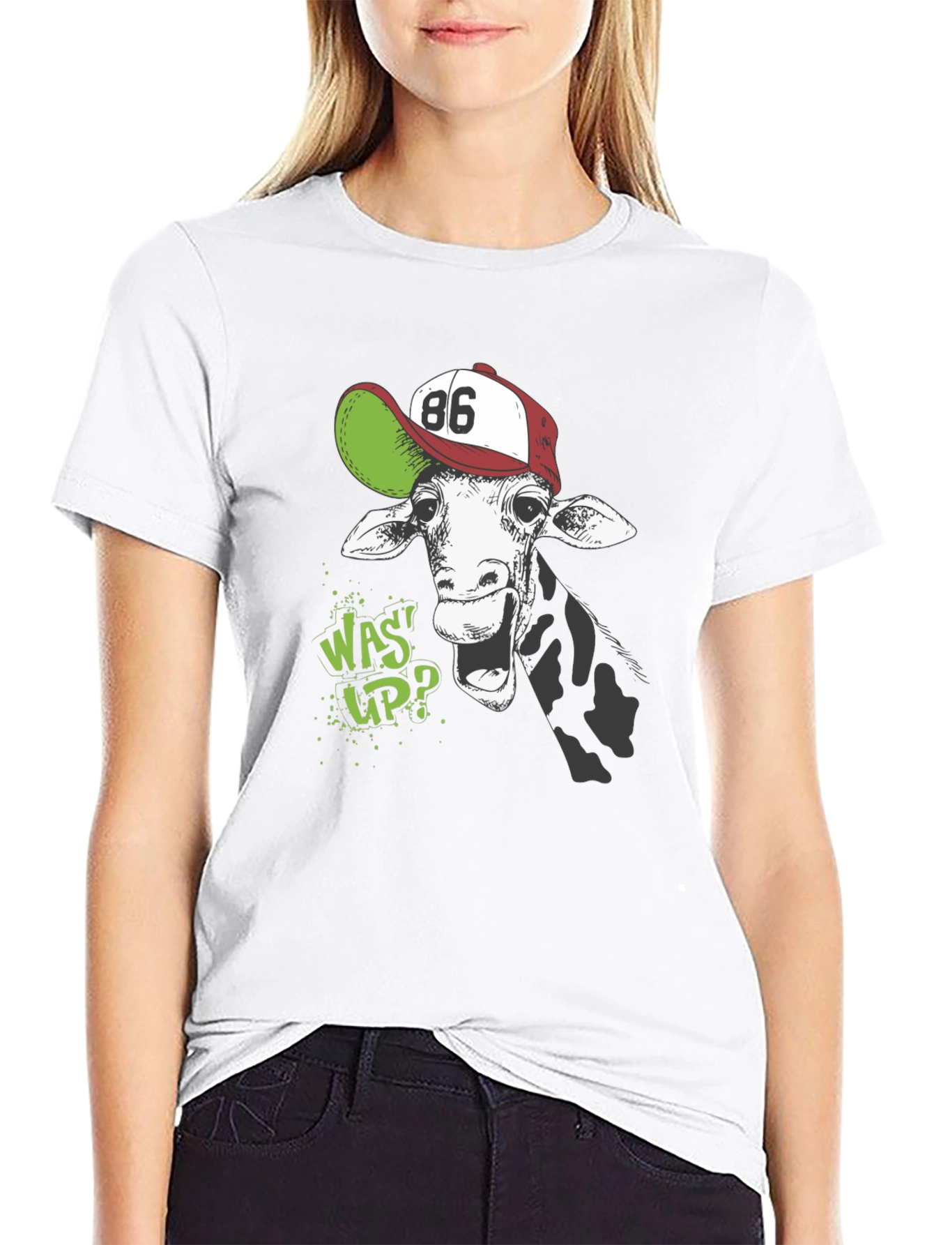 Giraffe Wassup Graphic T-Shirt