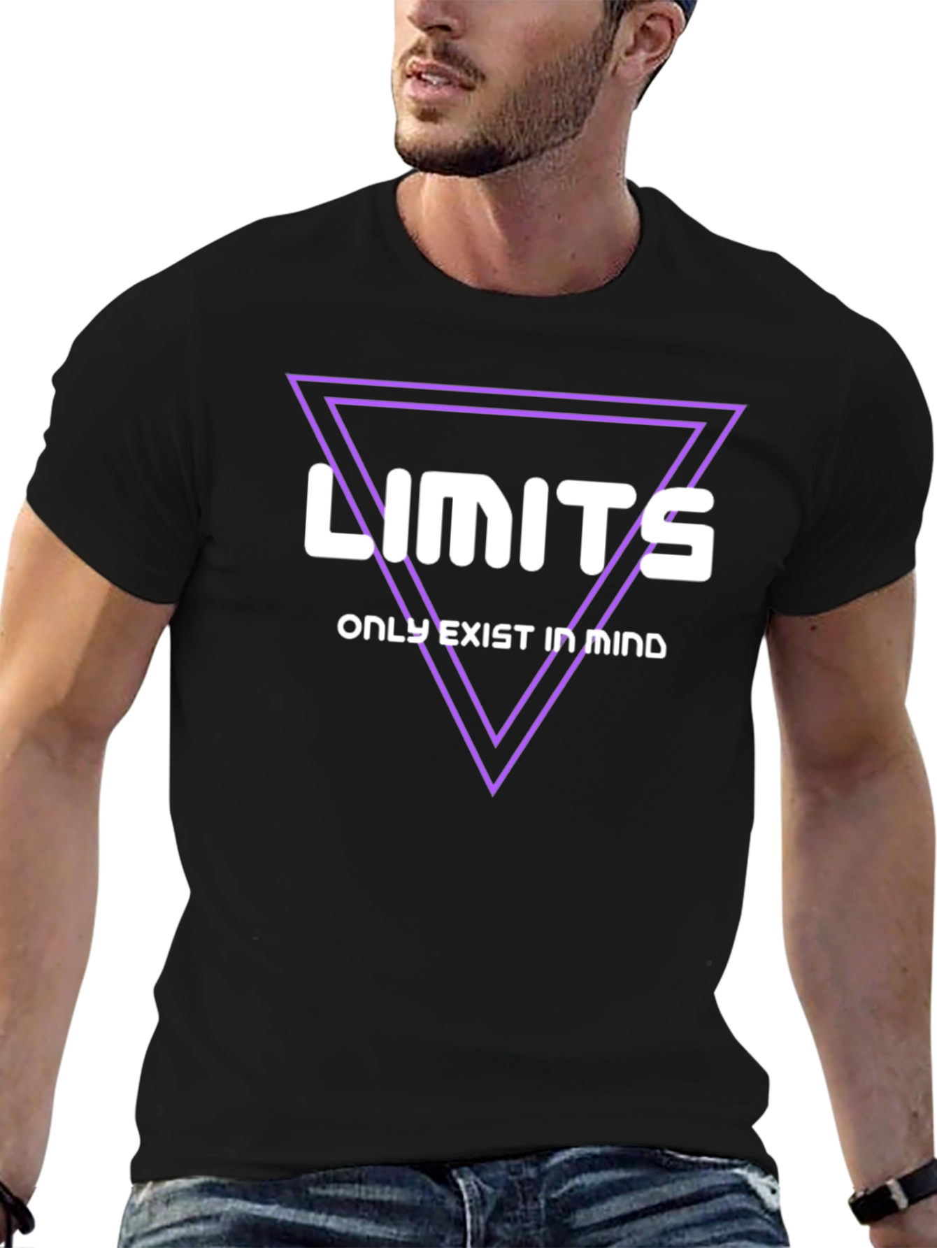 Limits Exist in Mind Black Graphic Tee