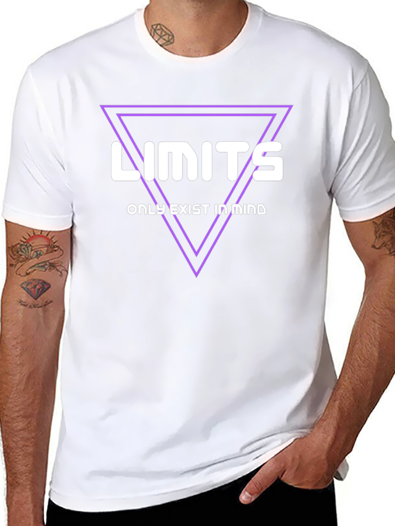 Limits Exist in Mind Black Graphic Tee