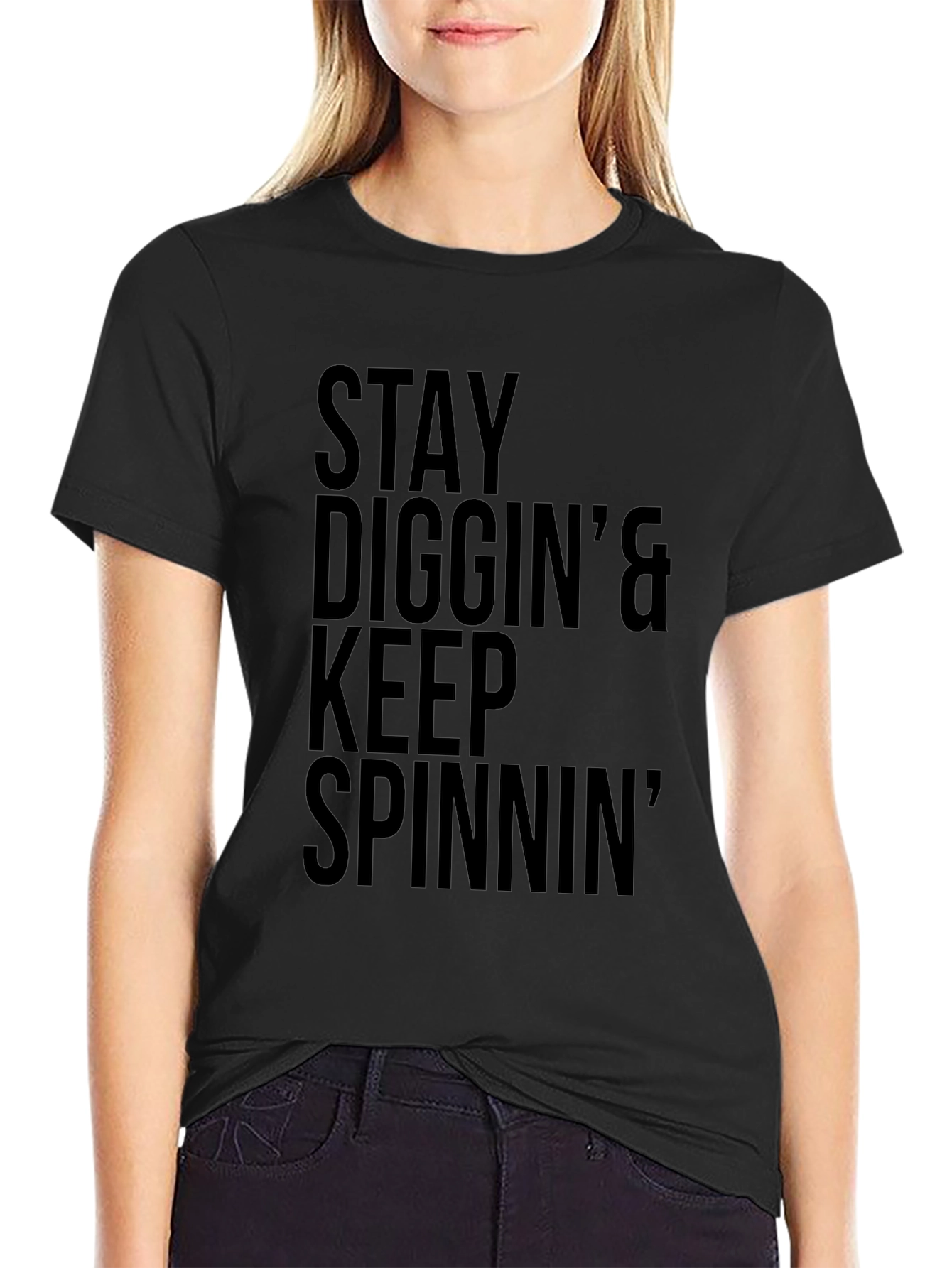 Stay Diggin & Keep Spinnin Graphic Tee