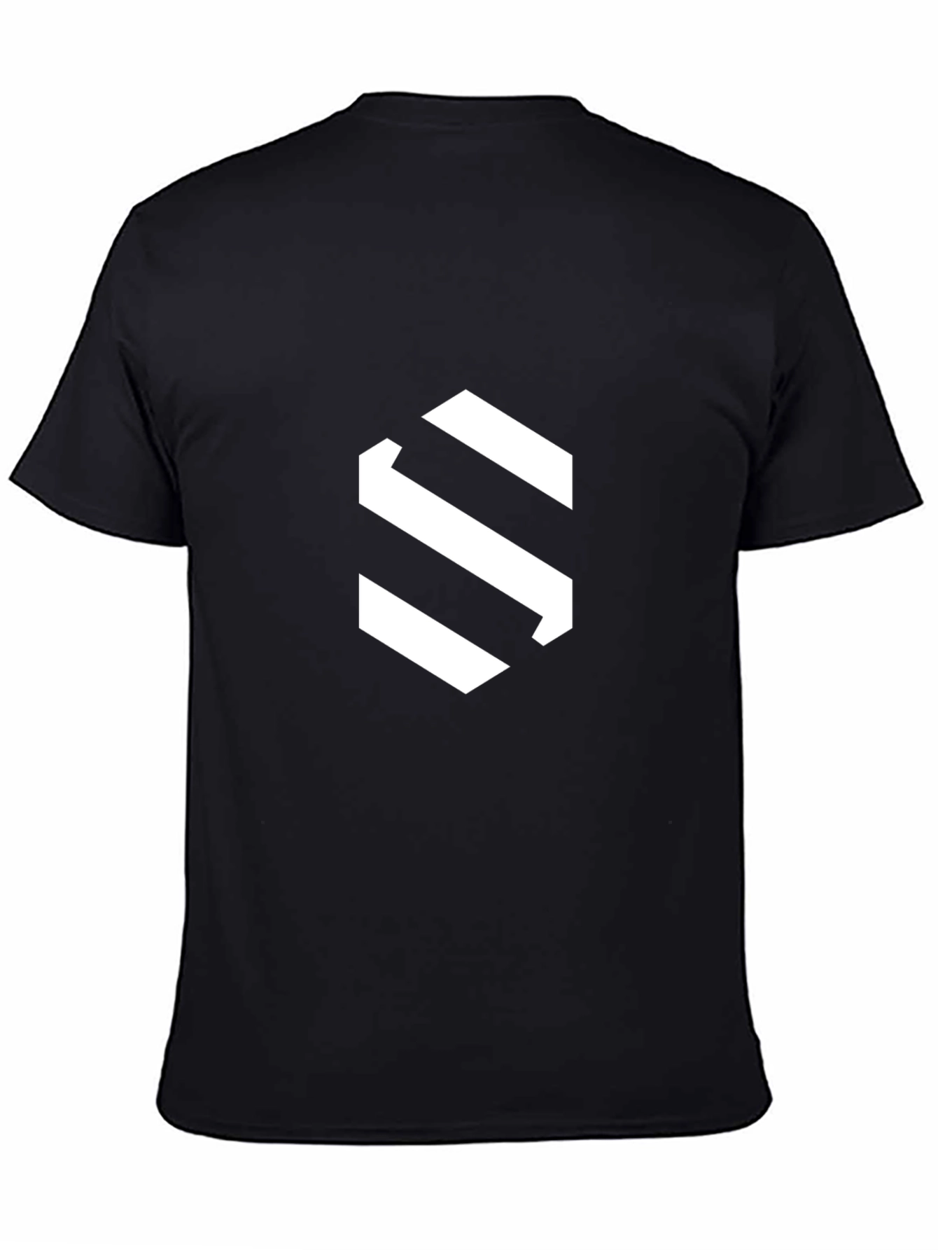 Modern Black Tee with Geometric S Logo