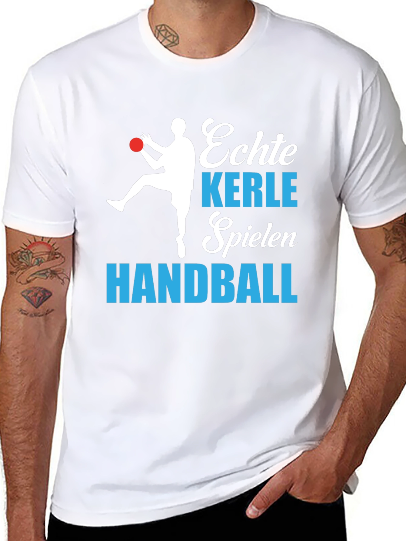Echte Kerle Spielen Handball Graphic T-Shirt