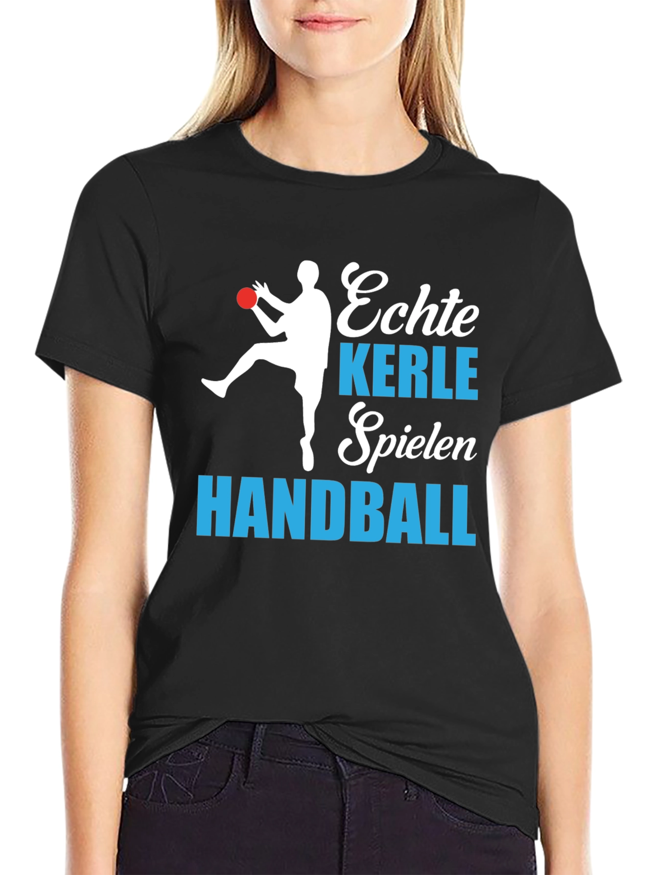 Echte Kerle Spielen Handball Graphic T-Shirt