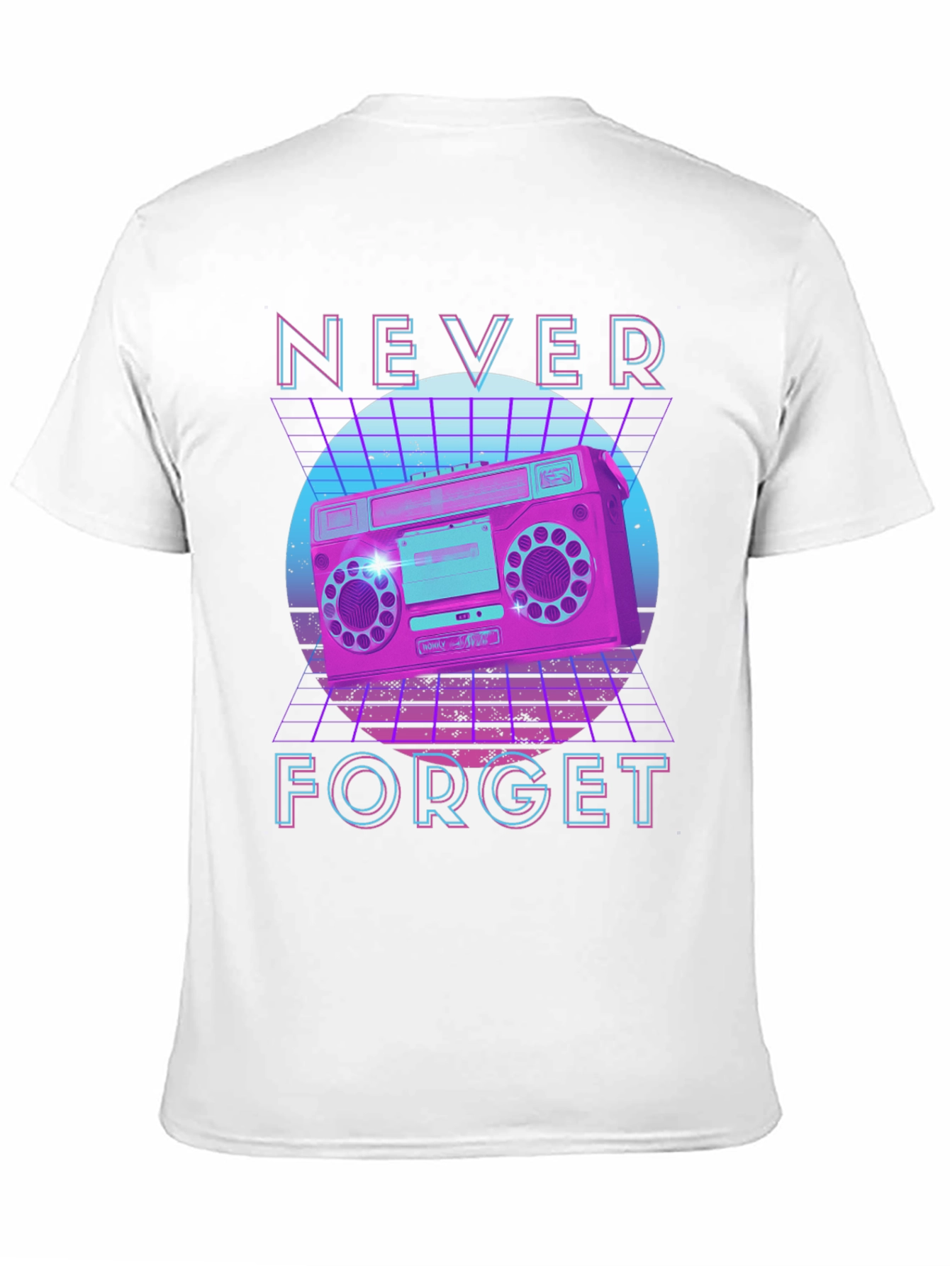Retro Boombox Graphic Tee - Never Forget Nostalgia
