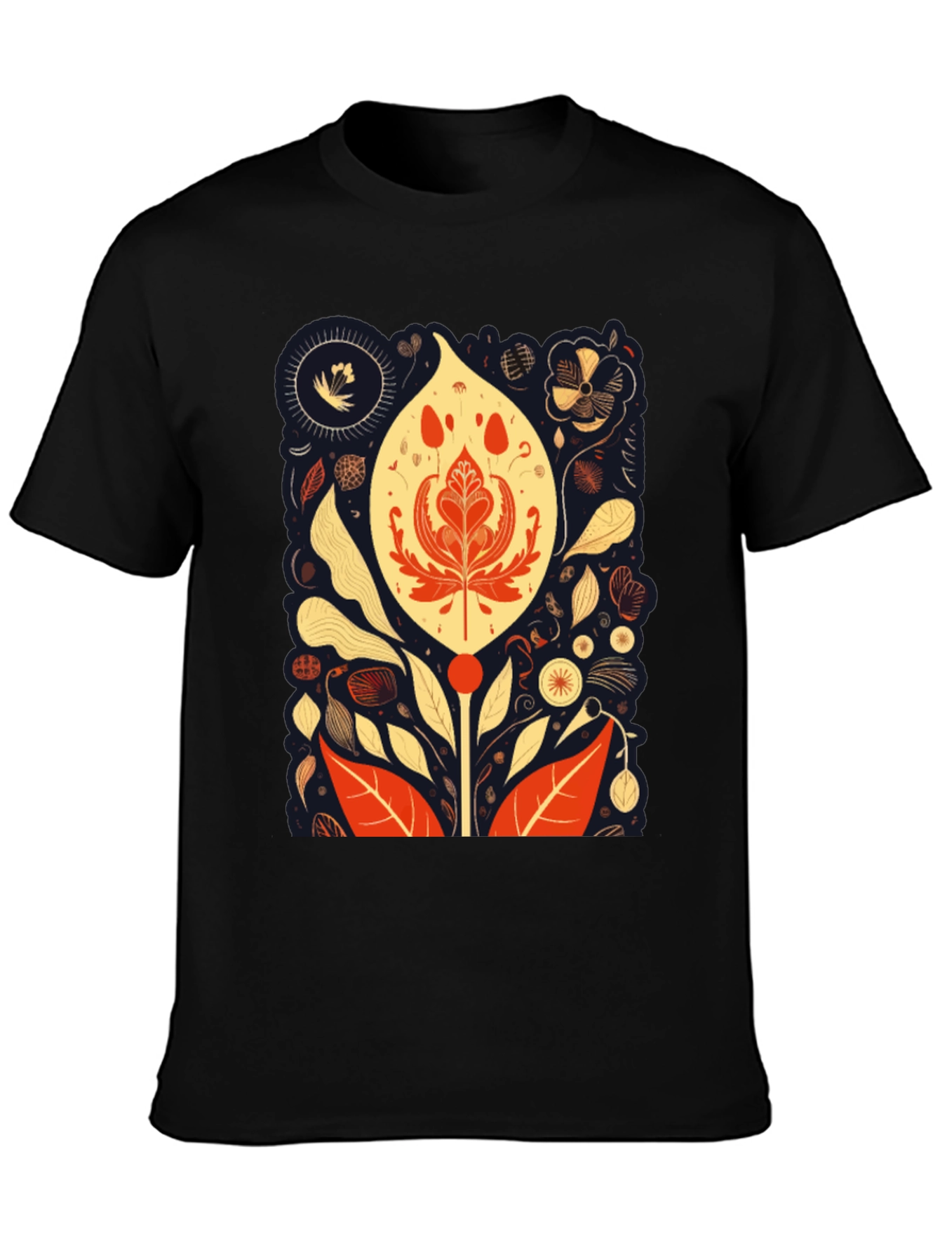Floral Art Print T-Shirt