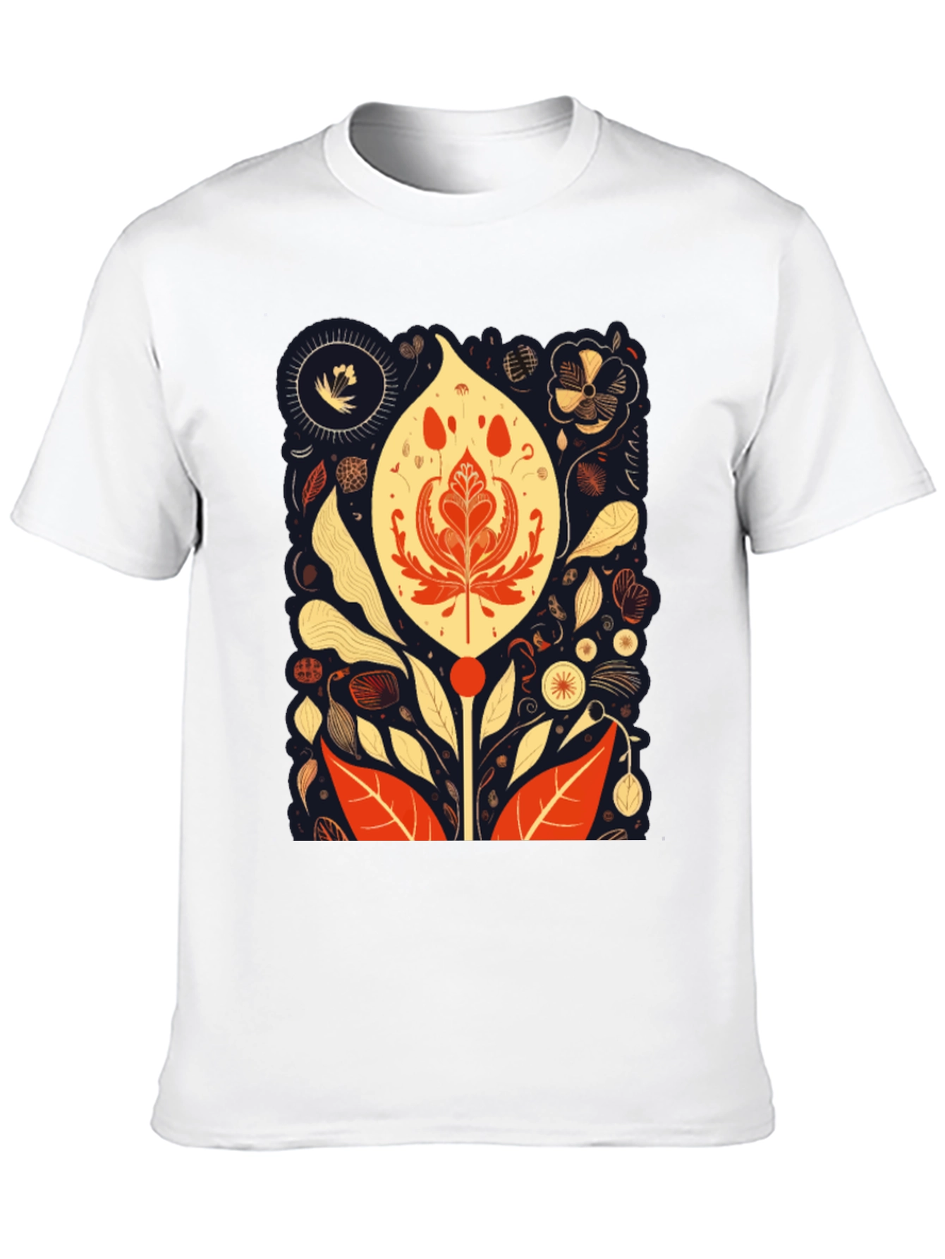 Floral Art Print T-Shirt