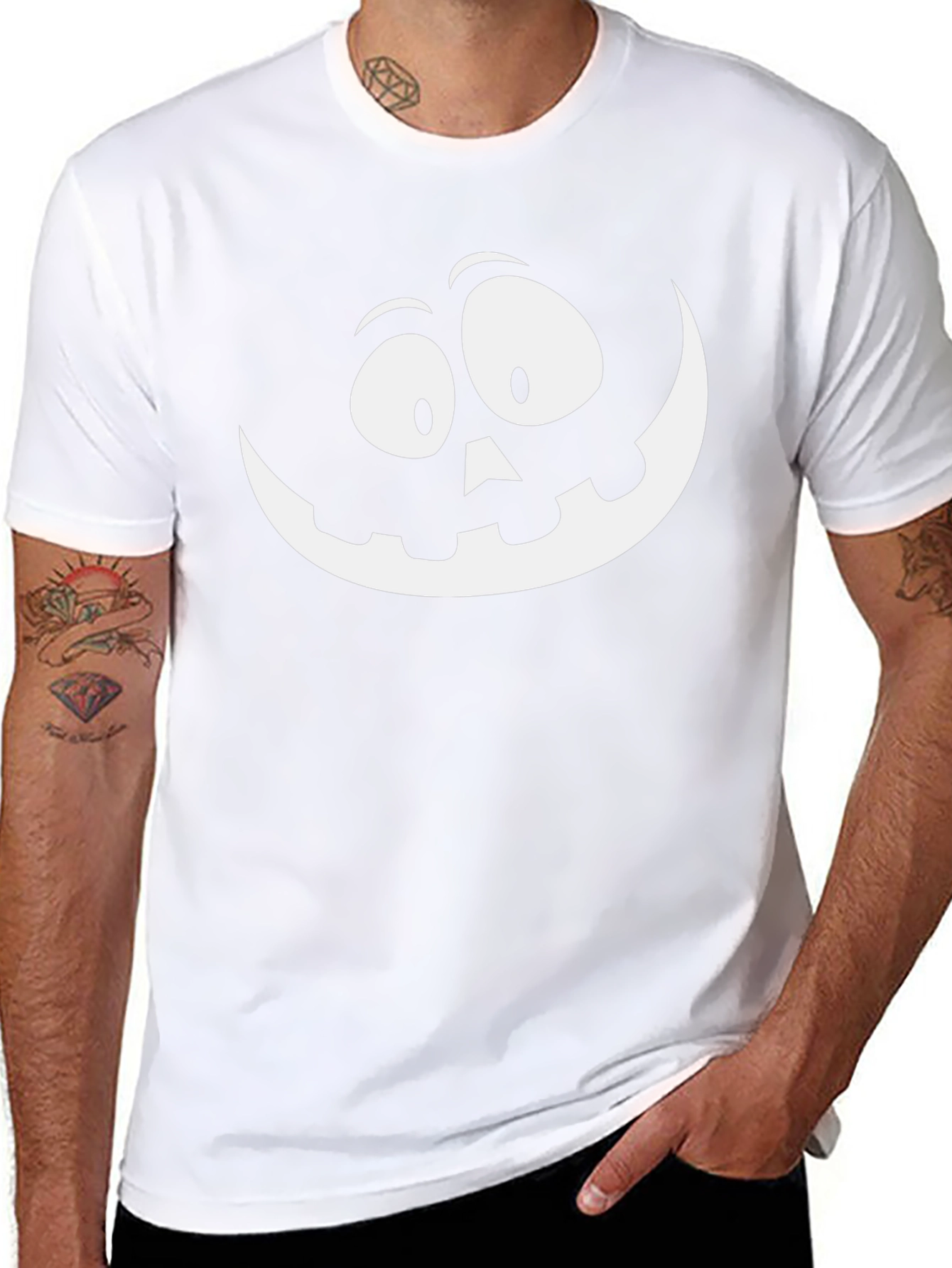 Spooky Jack-o-Lantern Graphic Tee - Halloween Shirt