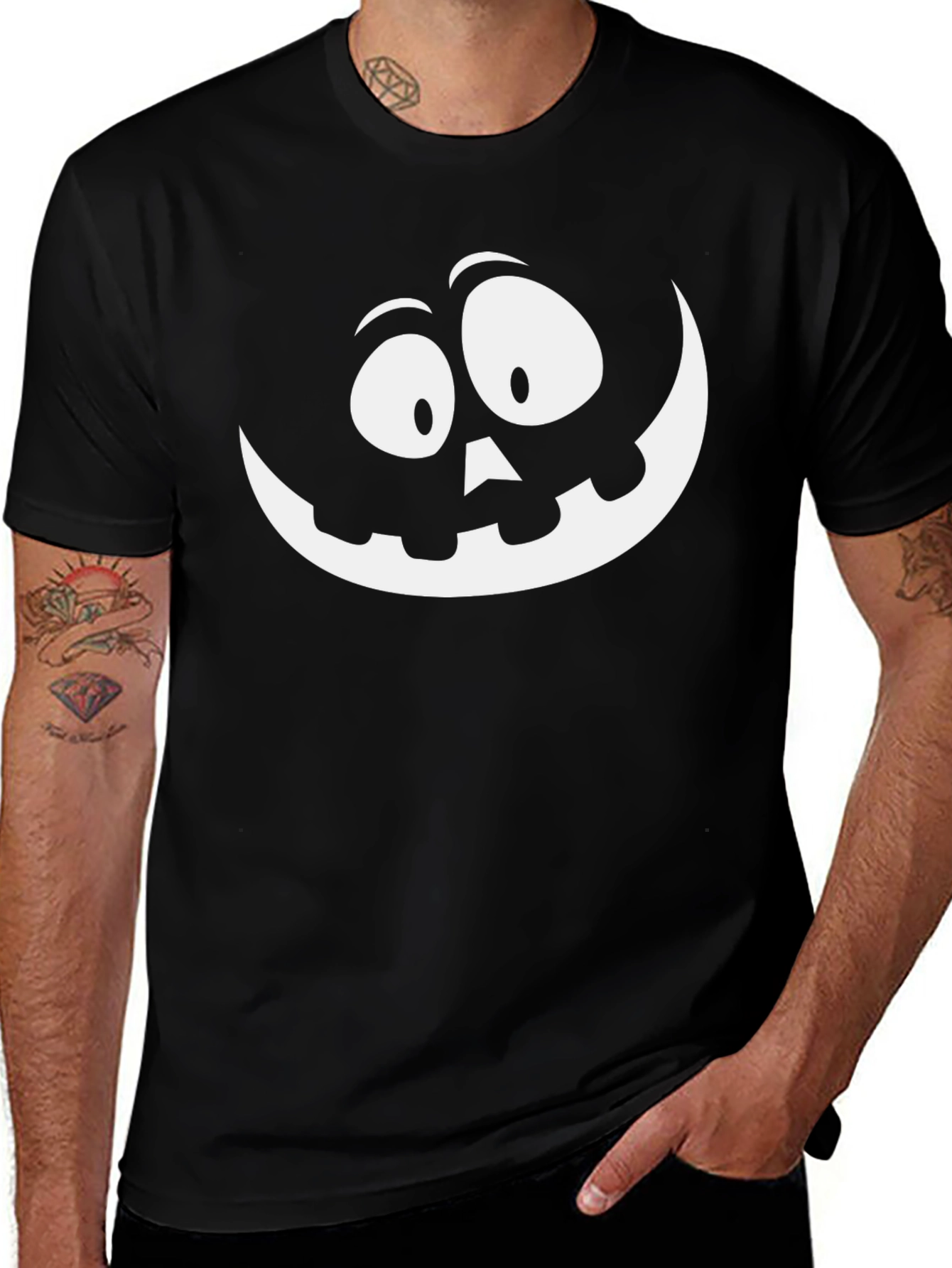 Spooky Jack-o-Lantern Graphic Tee - Halloween Shirt