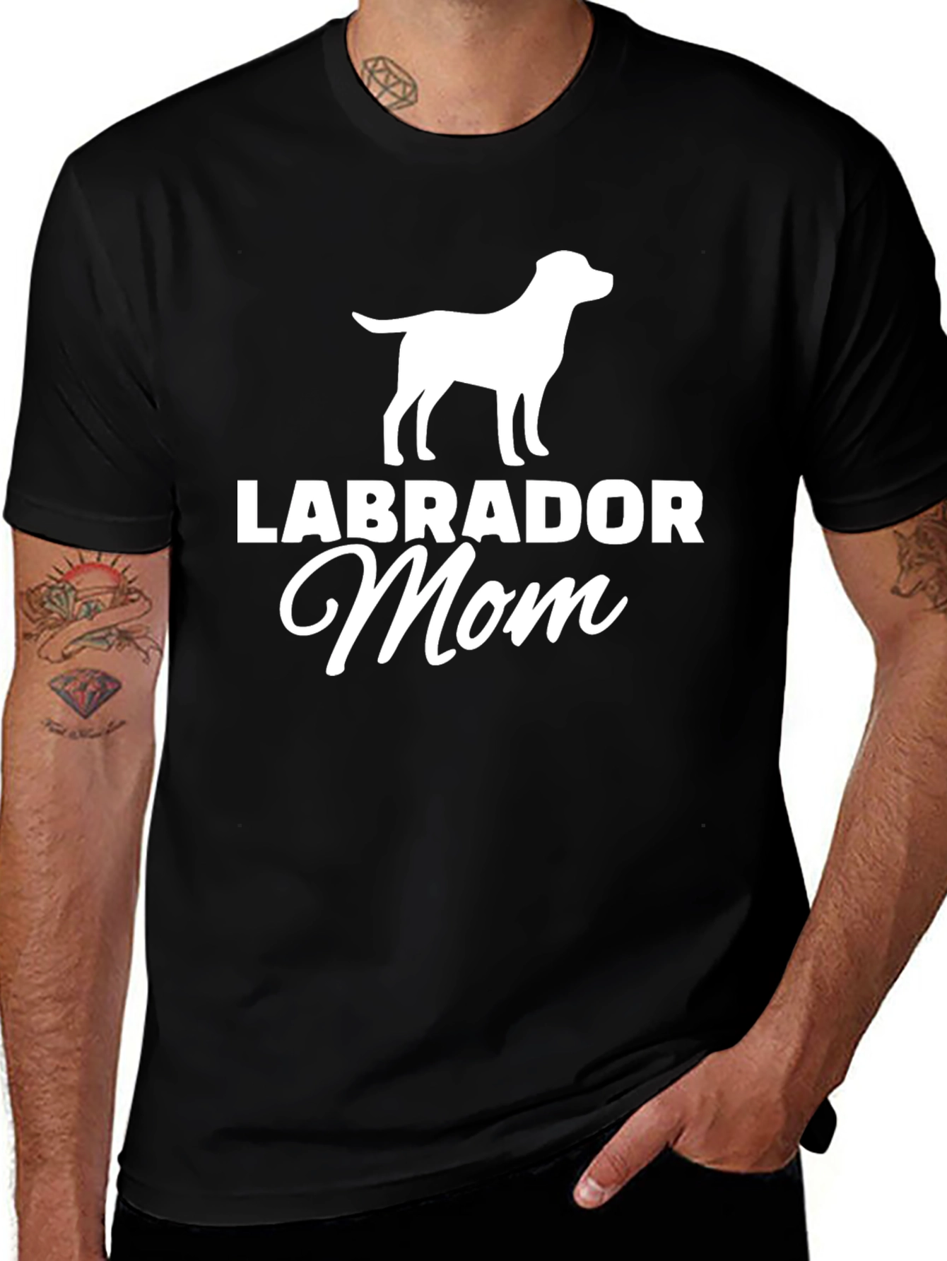Labrador Mom Black T-Shirt