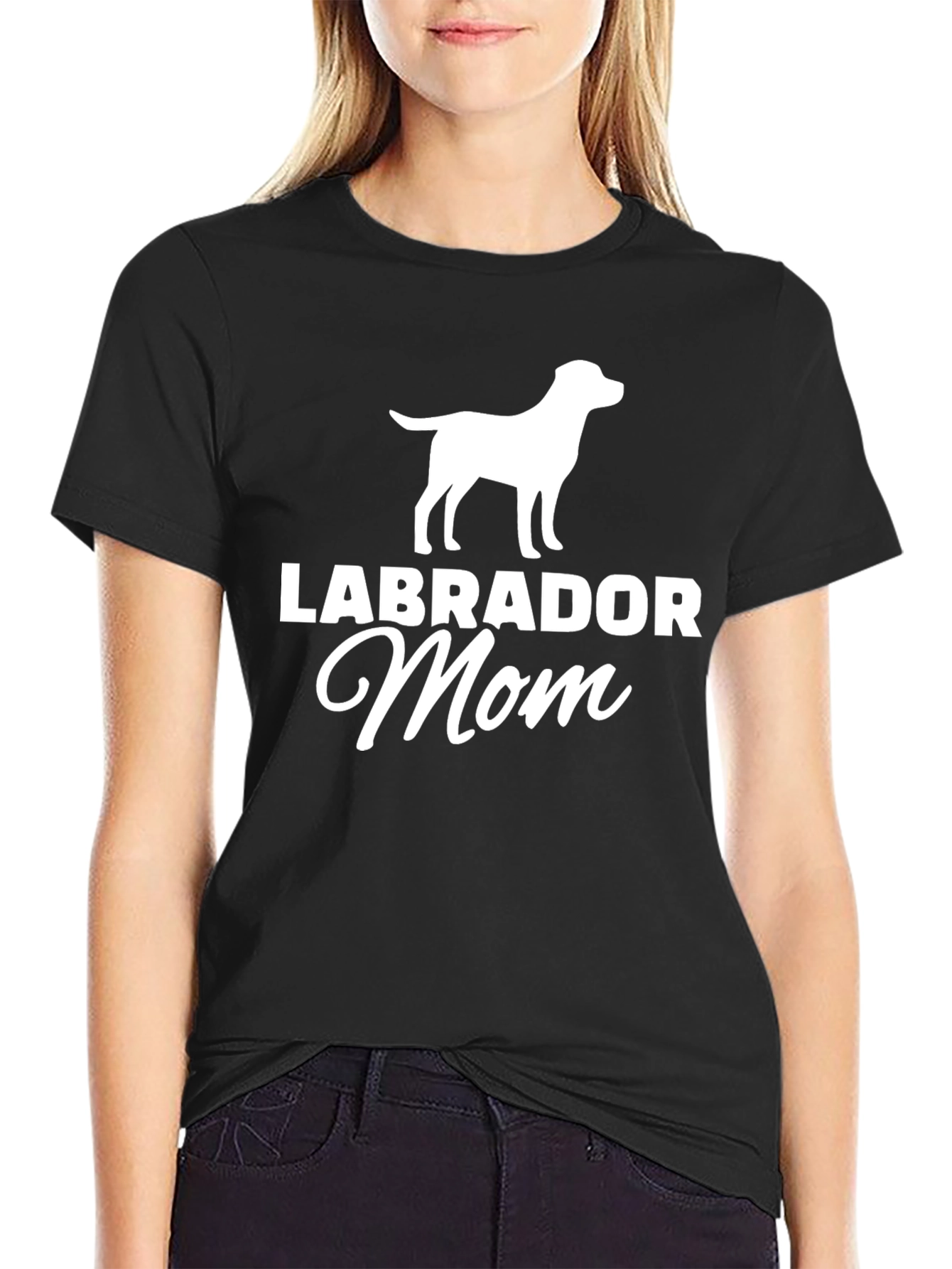 Labrador Mom Black T-Shirt