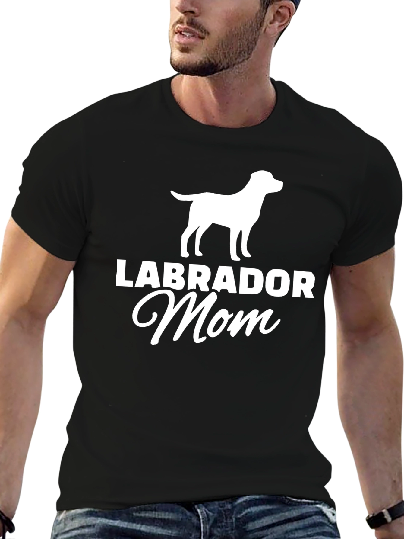 Labrador Mom Black T-Shirt