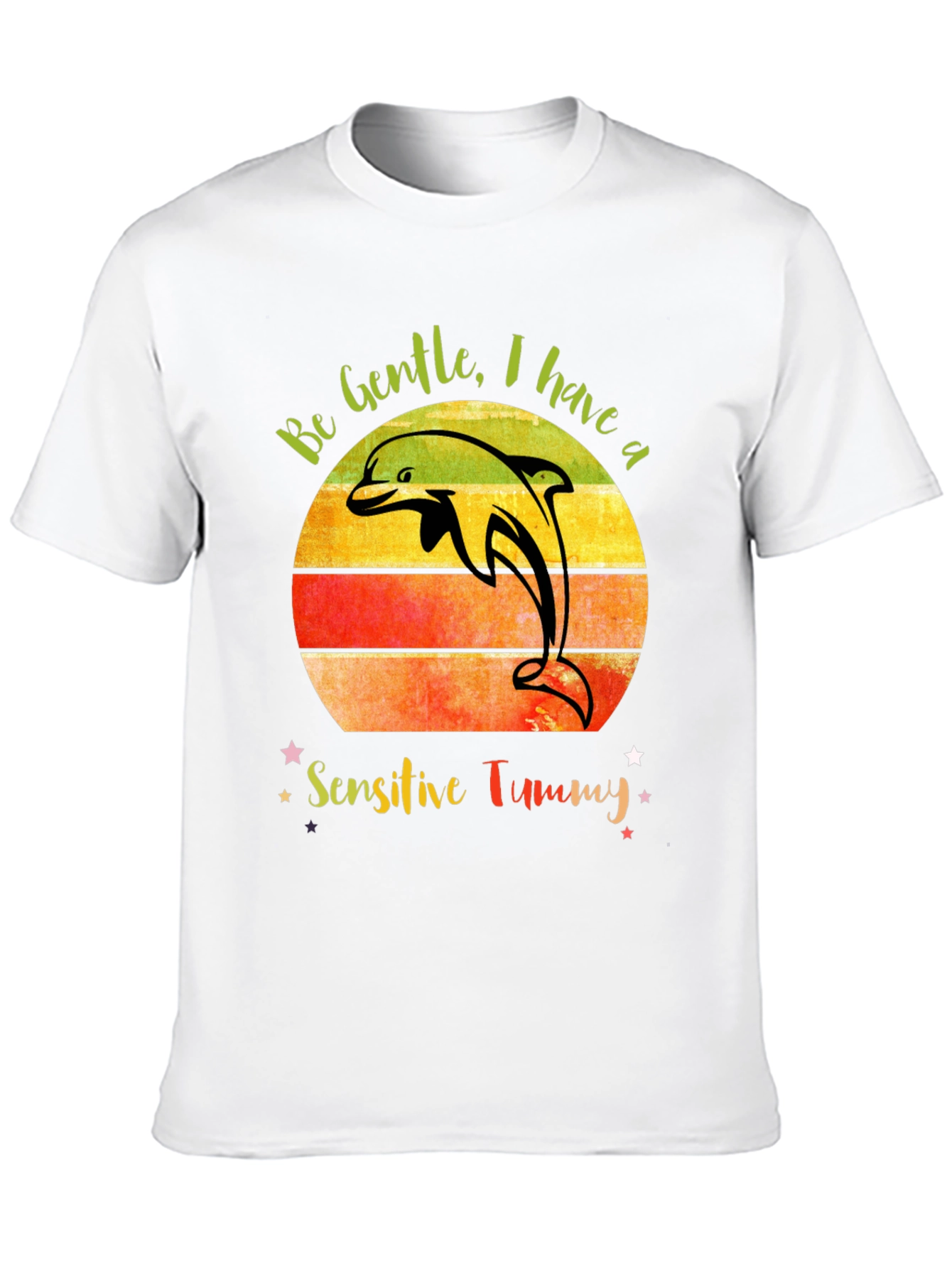 Sensitive Tummy Dolphin Graphic T-Shirt