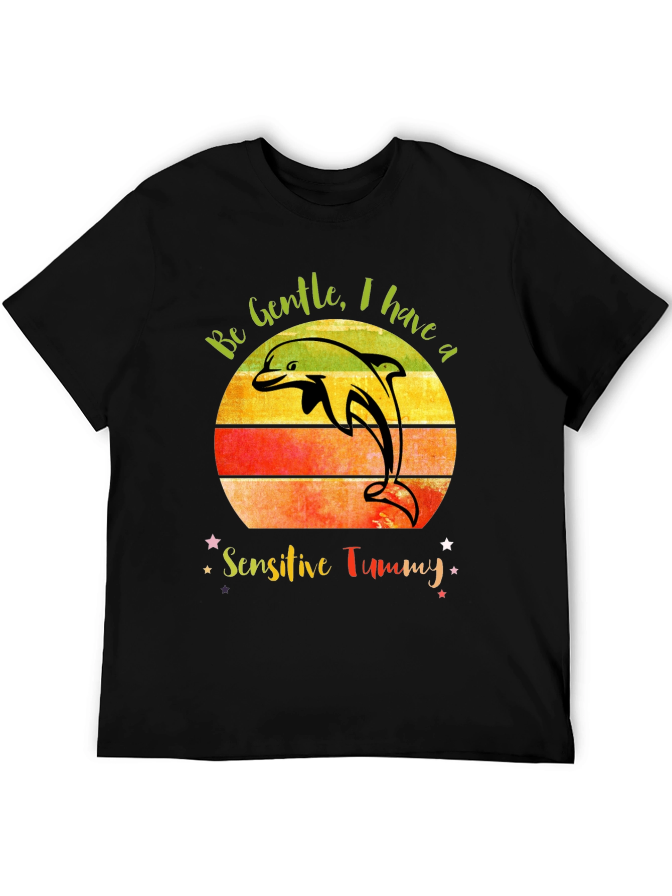 Sensitive Tummy Dolphin Graphic T-Shirt