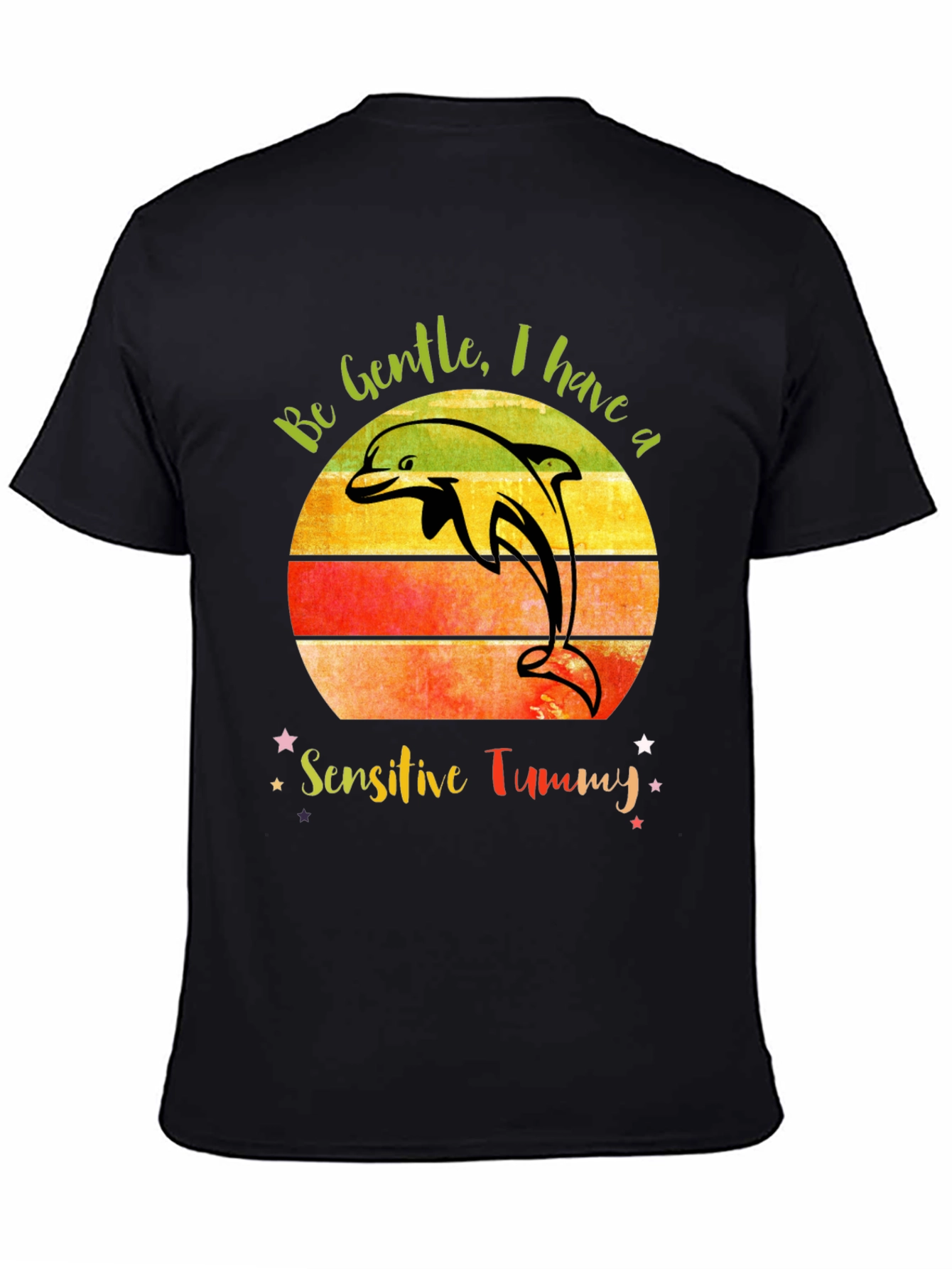 Sensitive Tummy Dolphin Graphic T-Shirt