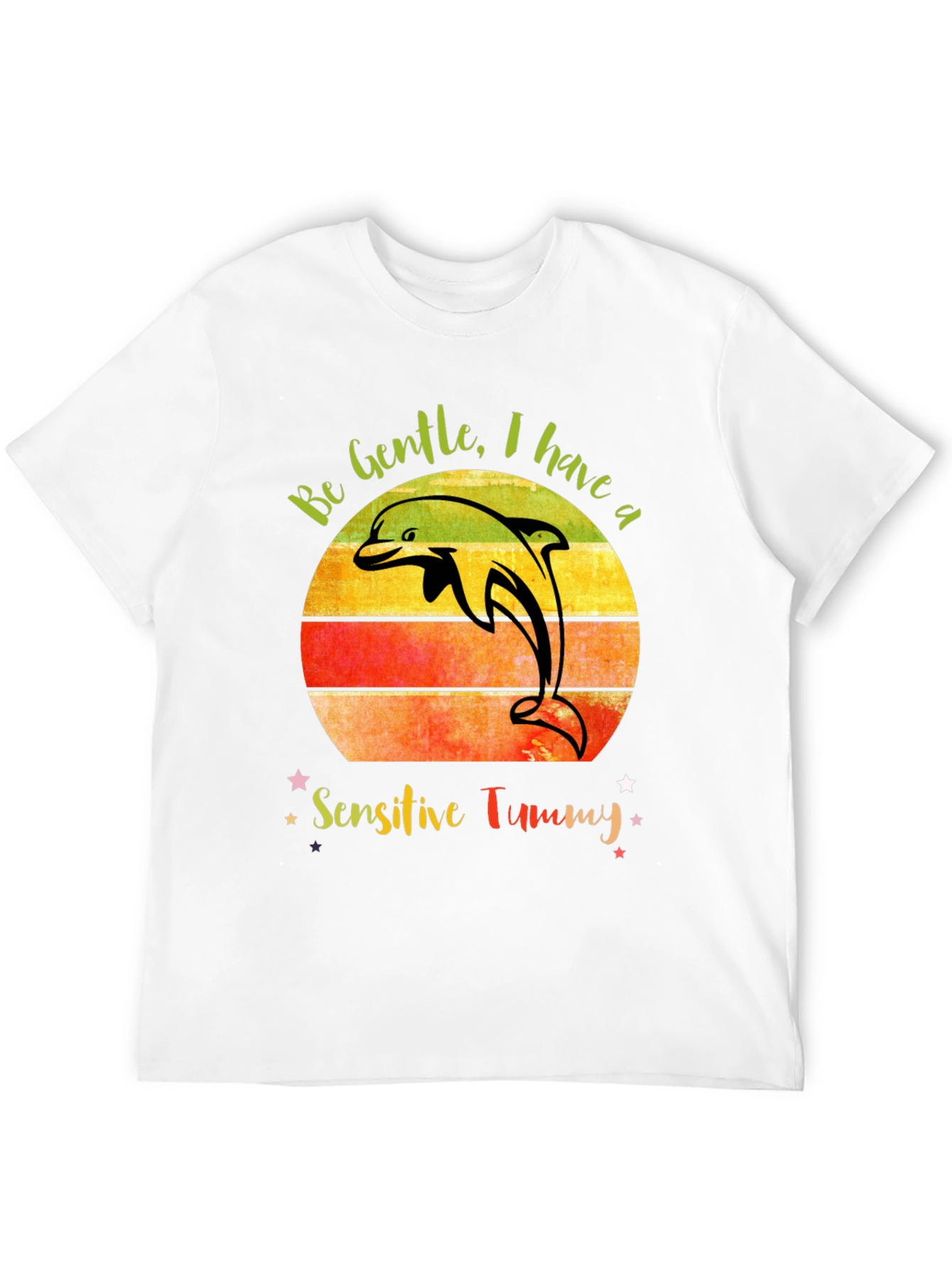 Sensitive Tummy Dolphin Graphic T-Shirt