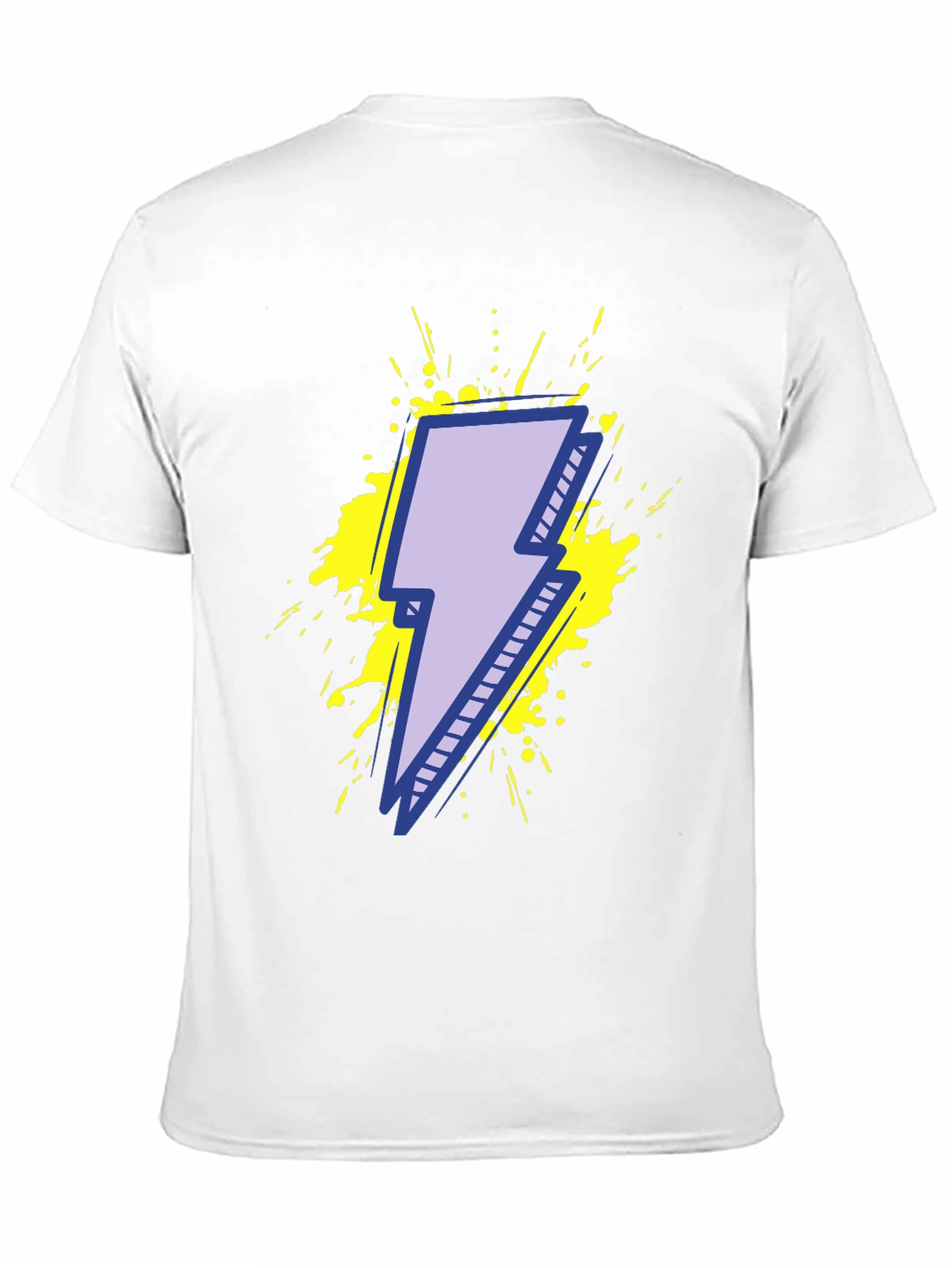 Lightning Bolt Graphic Tee - Black Cotton T-Shirt