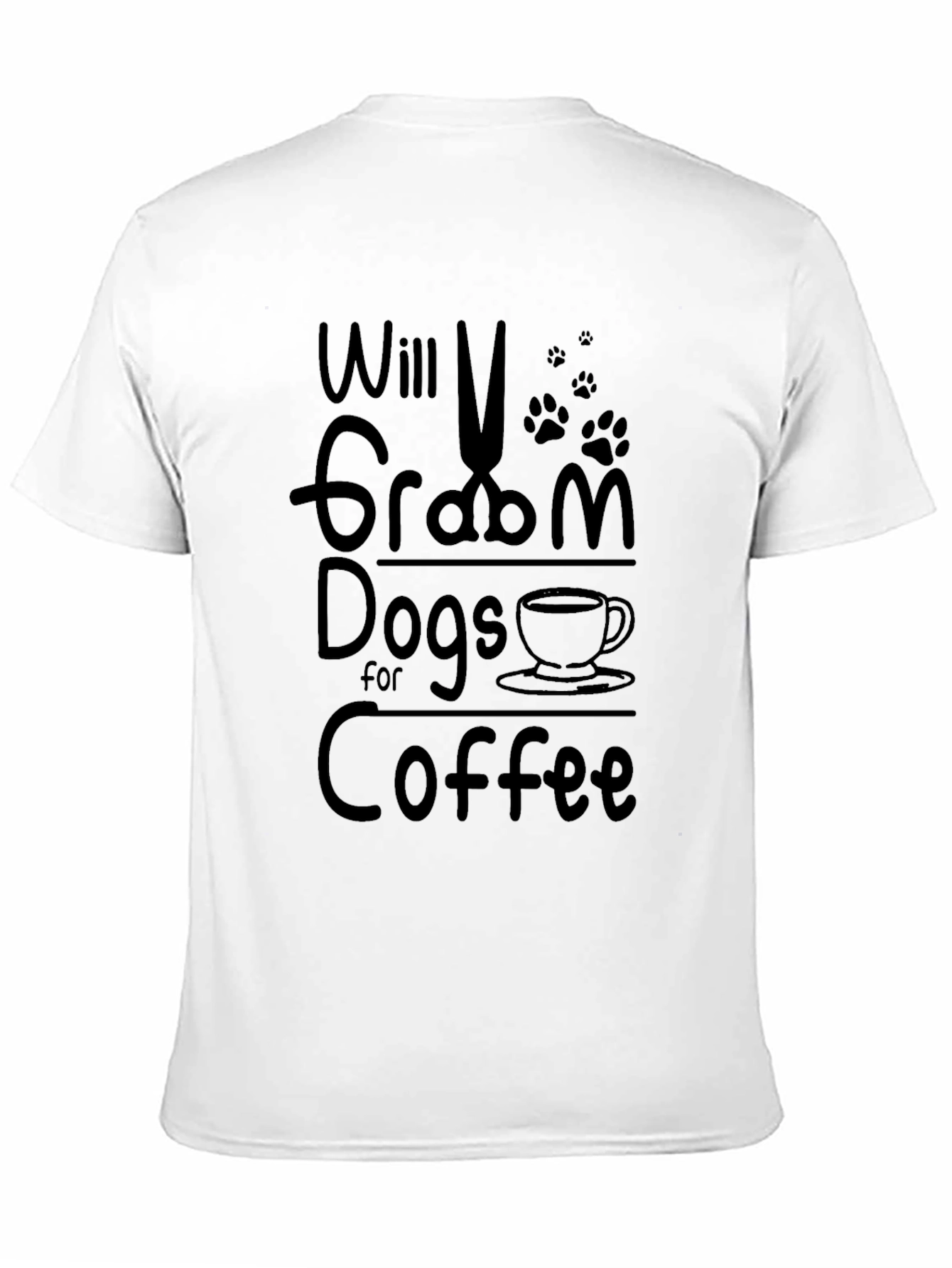 Will Groom Dogs for Coffee Black Graphic Tee