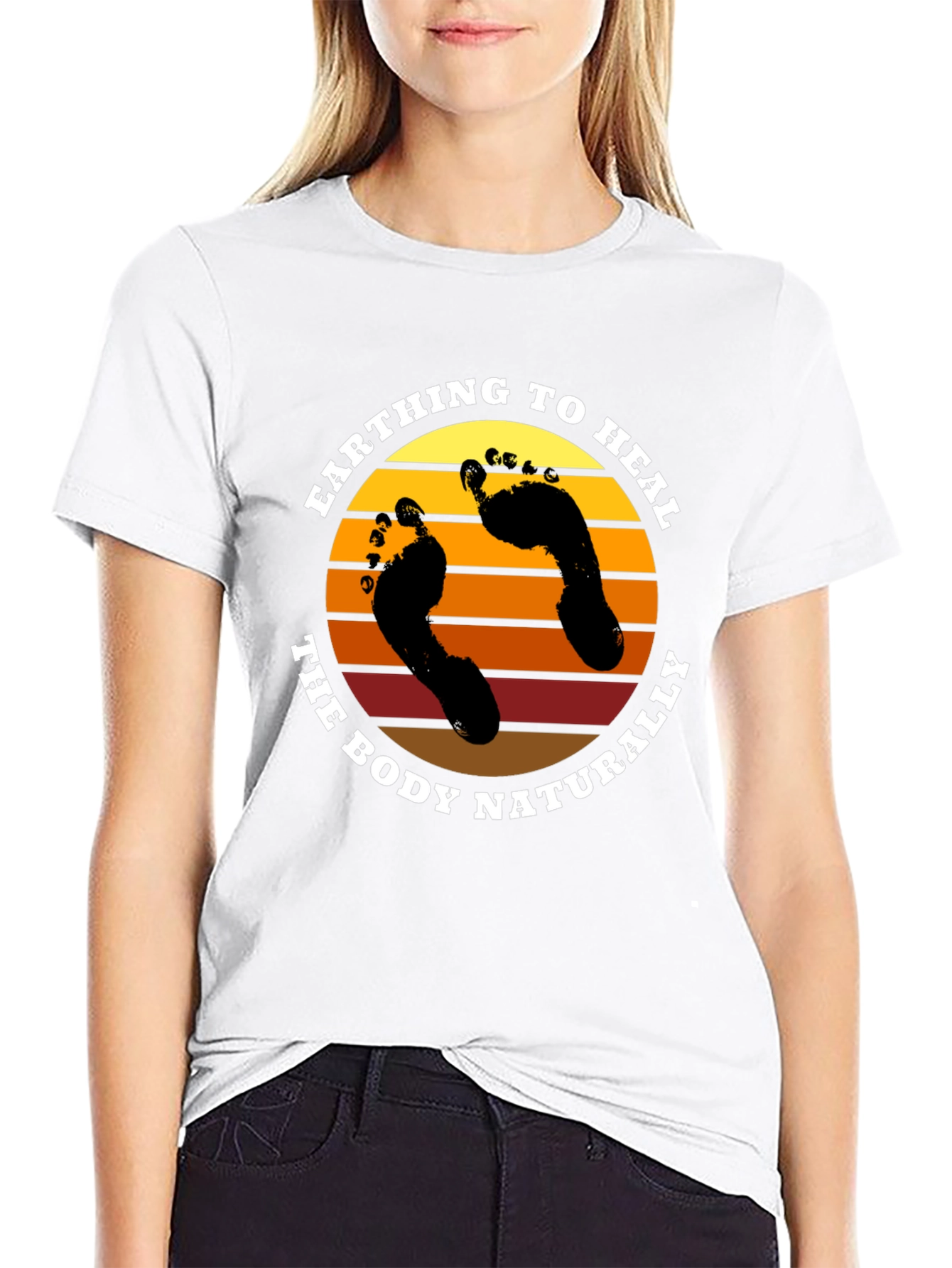 Earthing to Heal Graphic Tee - Black