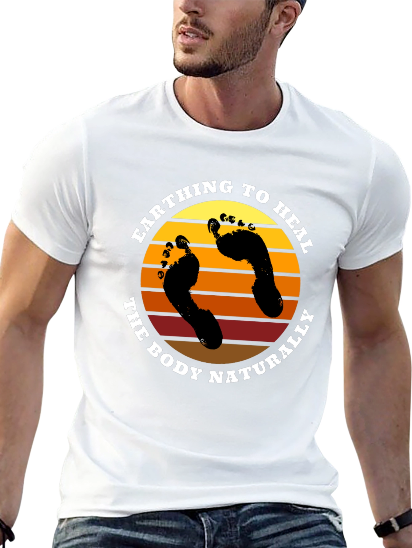 Earthing to Heal Graphic Tee - Black