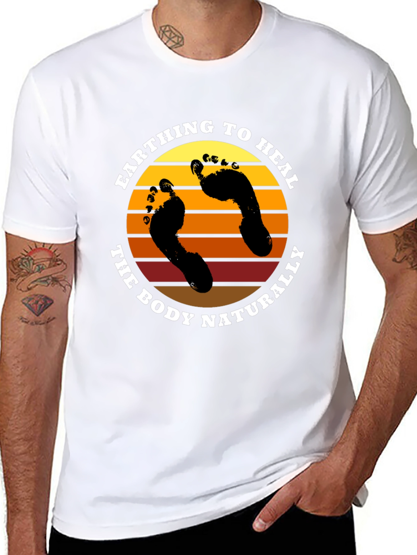 Earthing to Heal Graphic Tee - Black