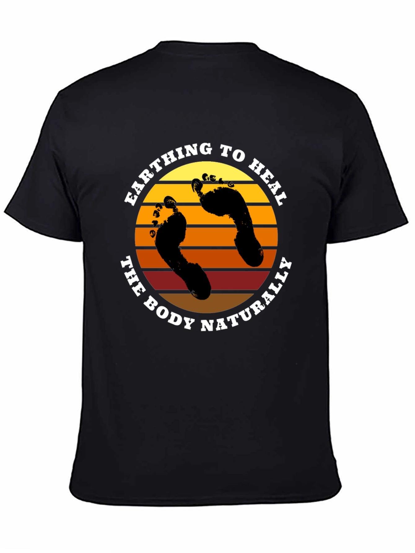 Earthing to Heal Graphic Tee - Black
