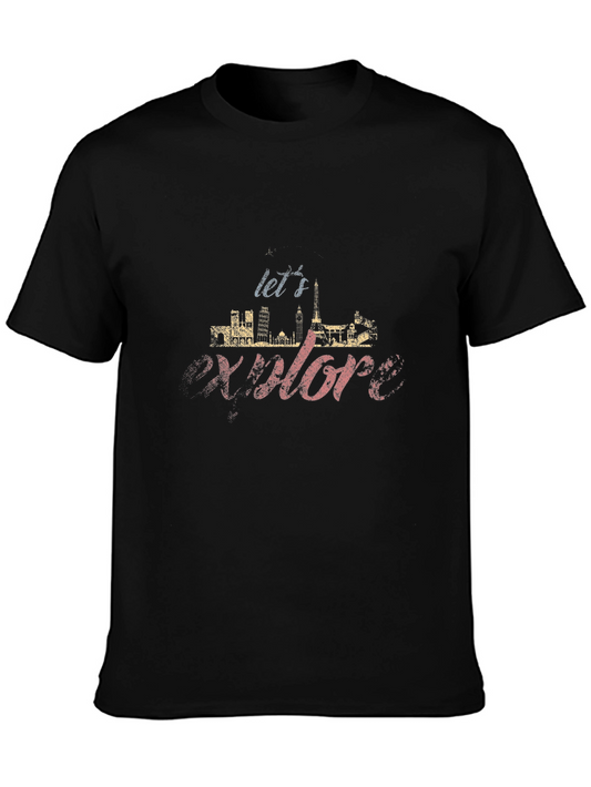 Lets Explore Graphic Tee - Black