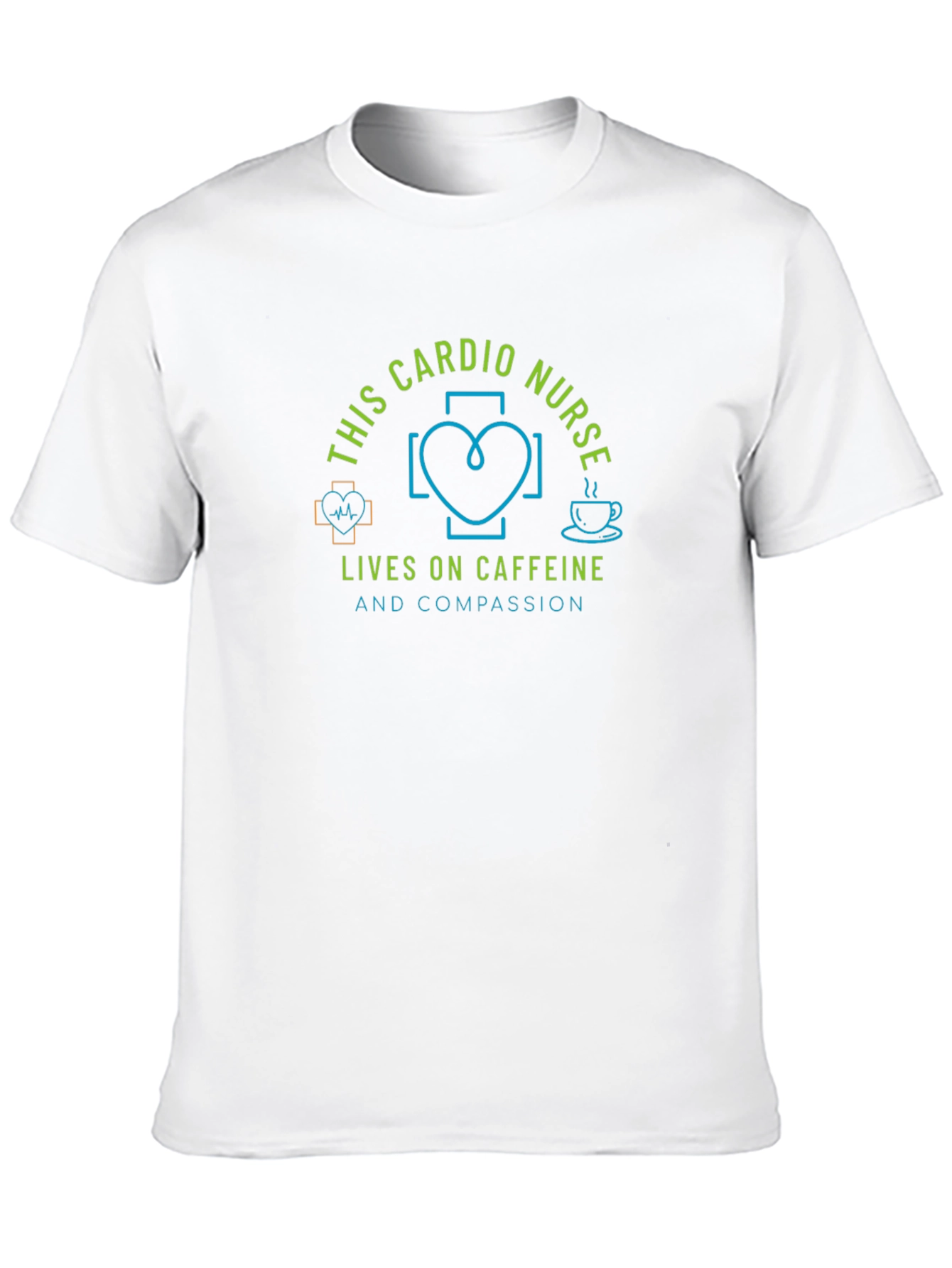 Cardio Nurse Caffeine & Compassion Black T-Shirt