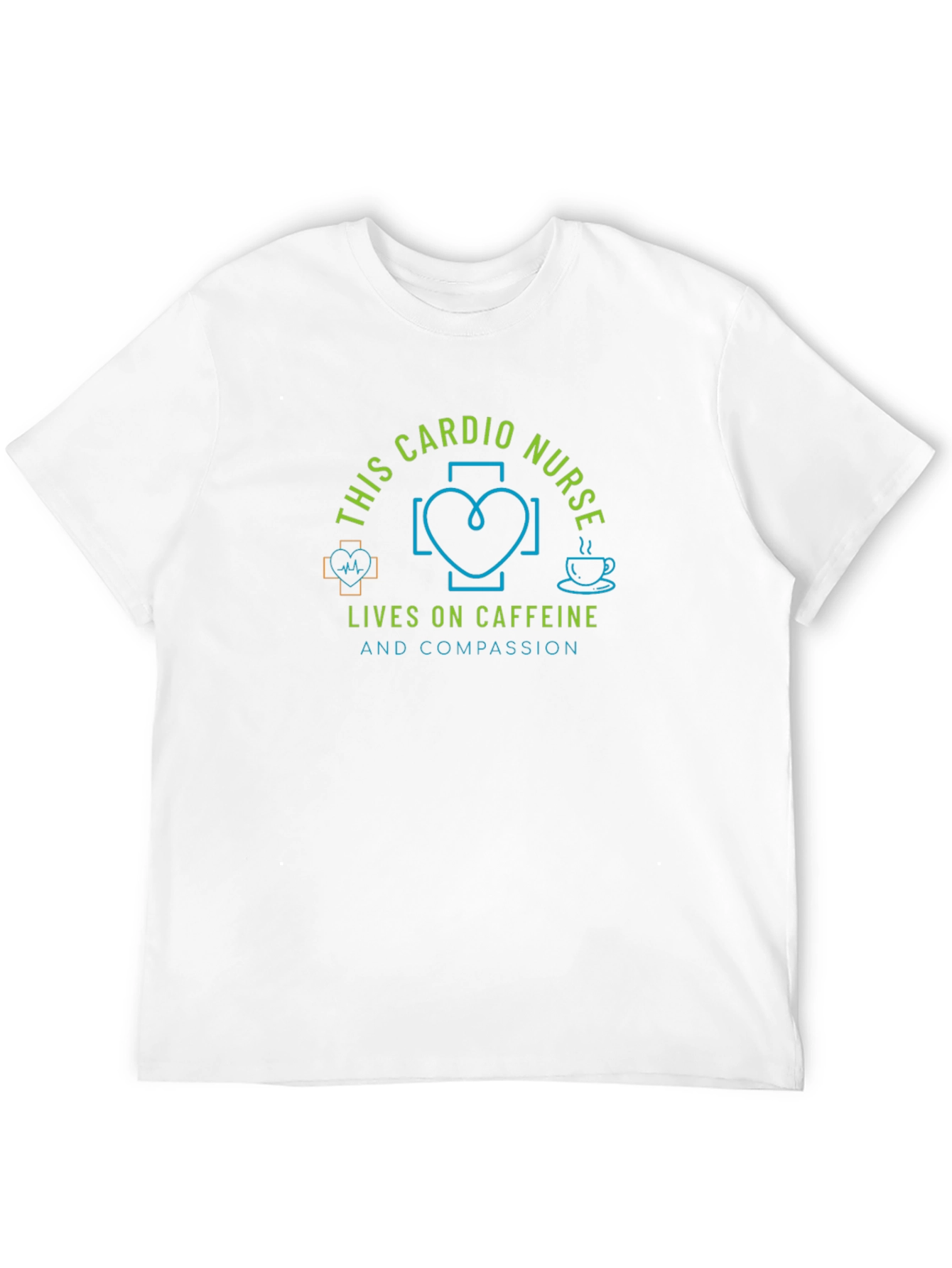 Cardio Nurse Caffeine & Compassion Black T-Shirt