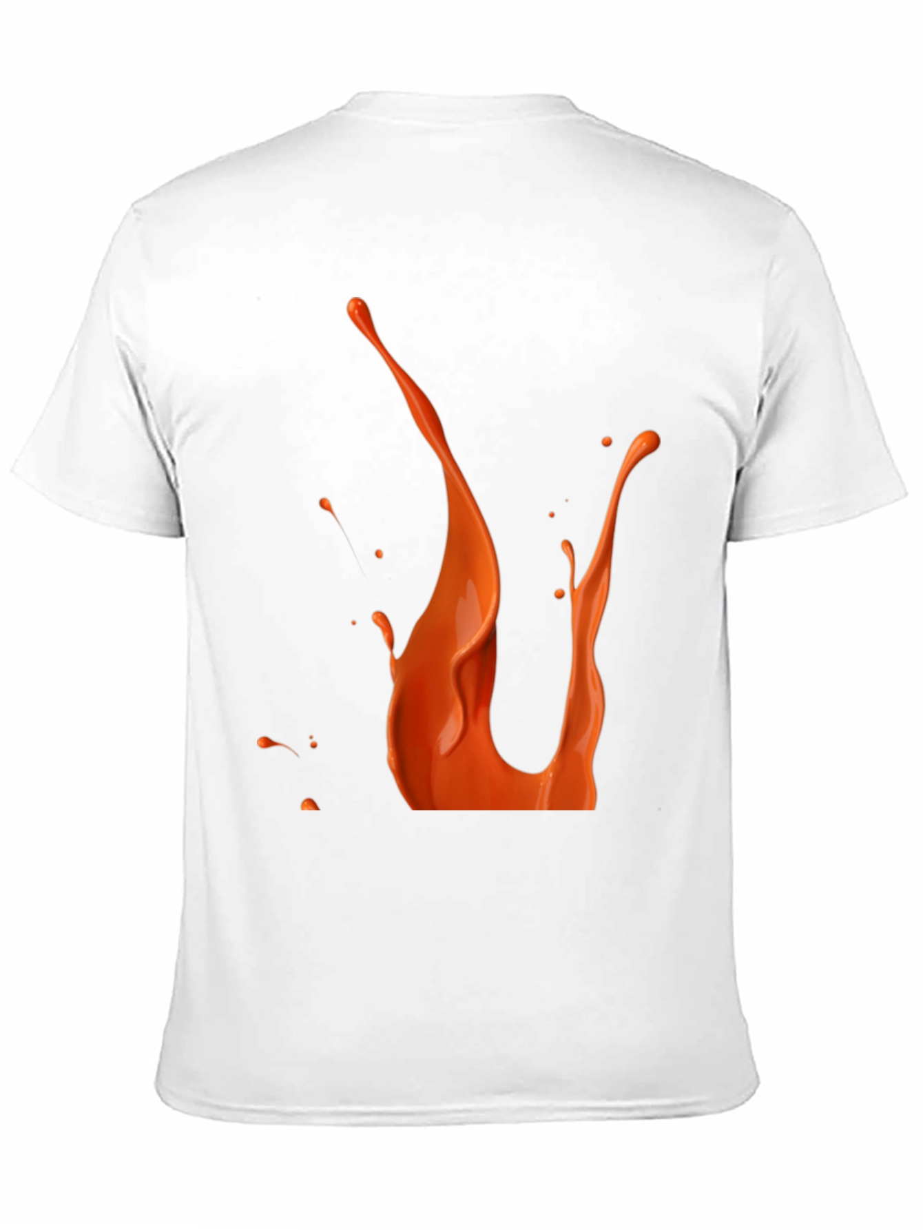 Orange Splash Graphic Black Tee